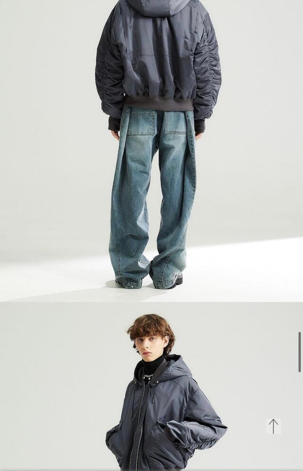 알렌느 사틴 봄버 2사이즈 상품이미지6