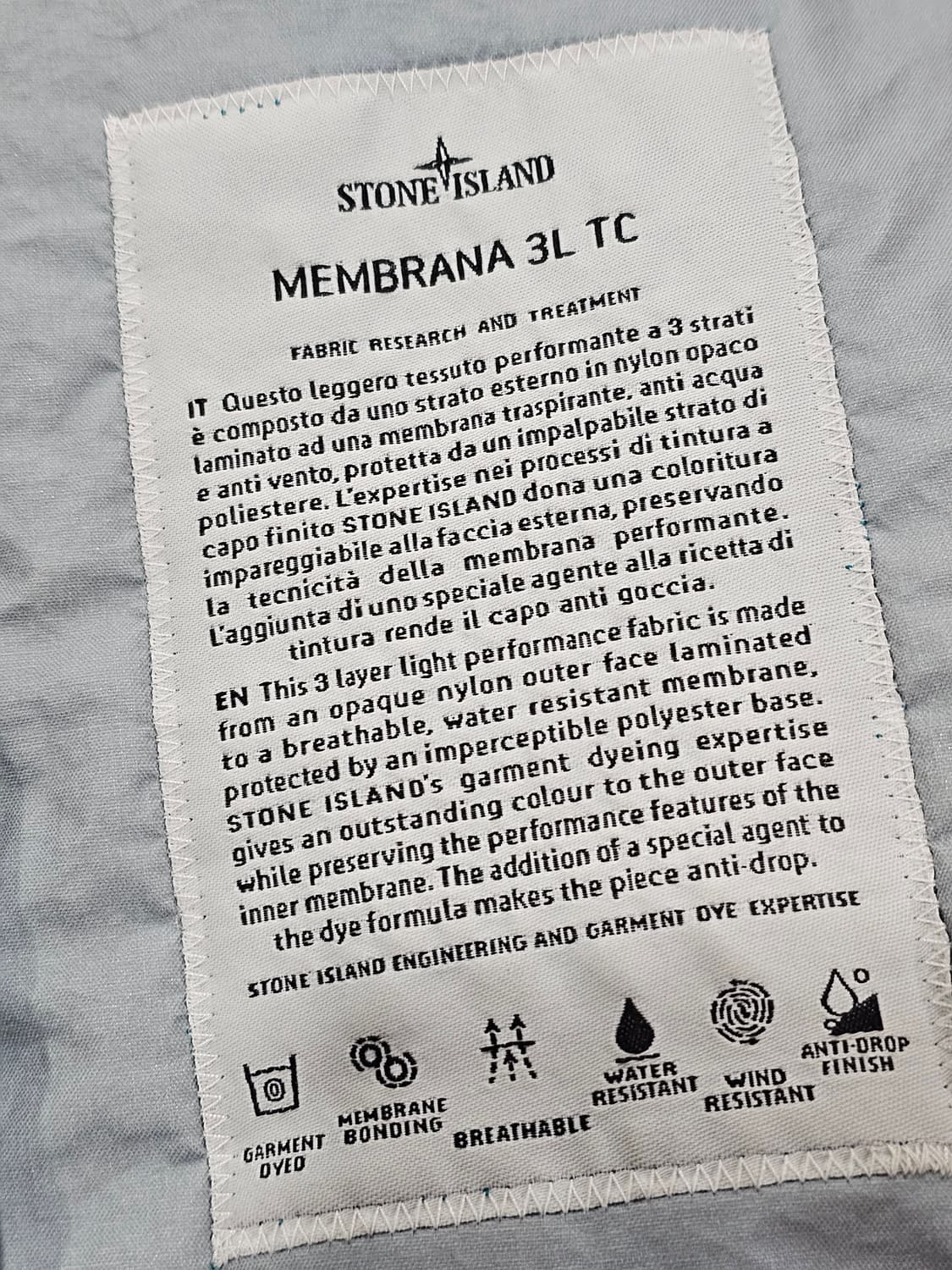 스톤아일랜드 멤브라나 3L-TC 후드 자켓 상품이미지7
