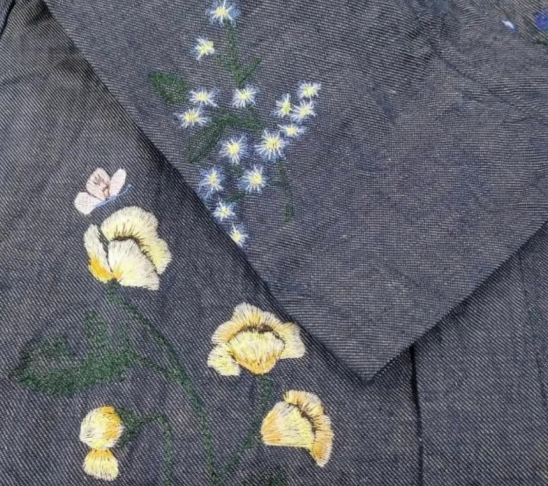 45R (45RPM) 데님 자수 코트 상품이미지4