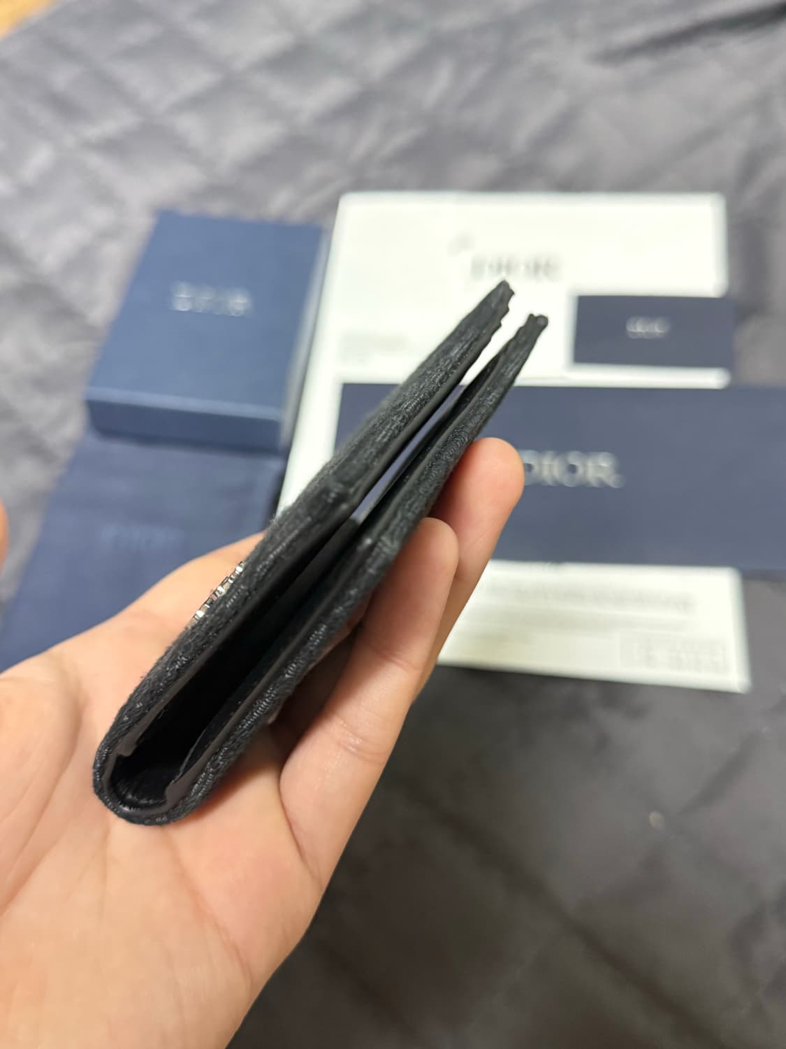 디올 24FW 오블리크 자카드 오거나이저 카드지갑 블랙 상품이미지8