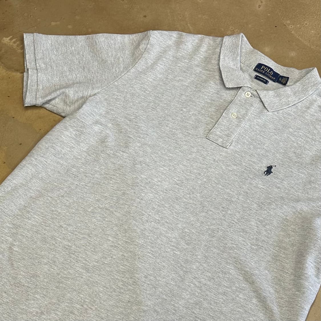 XL 폴로랄프로렌 그레이 카라 반팔 티셔츠 상품이미지1