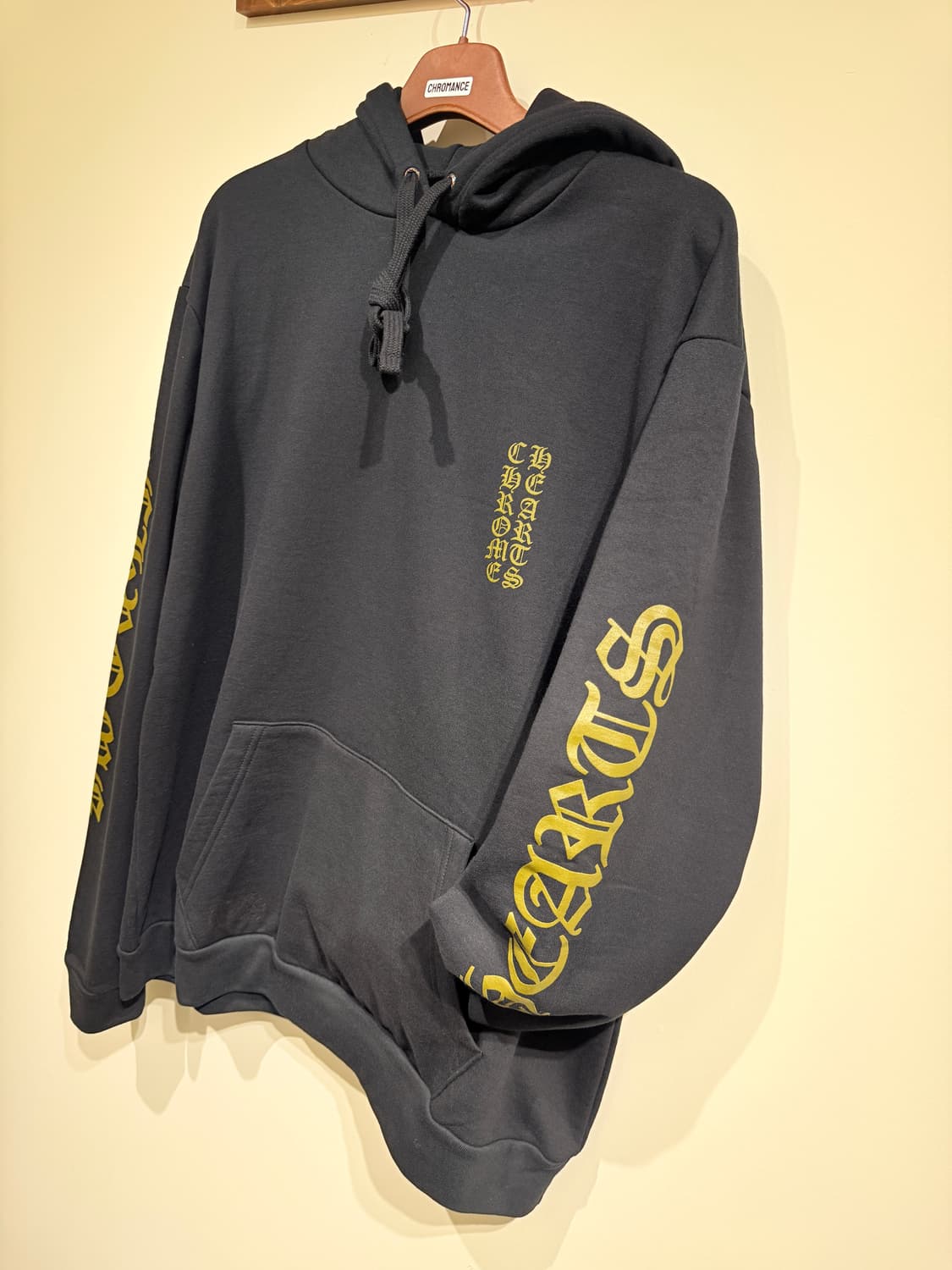 크롬하츠 버티컬로고 후드 블랙/아미 상품이미지1