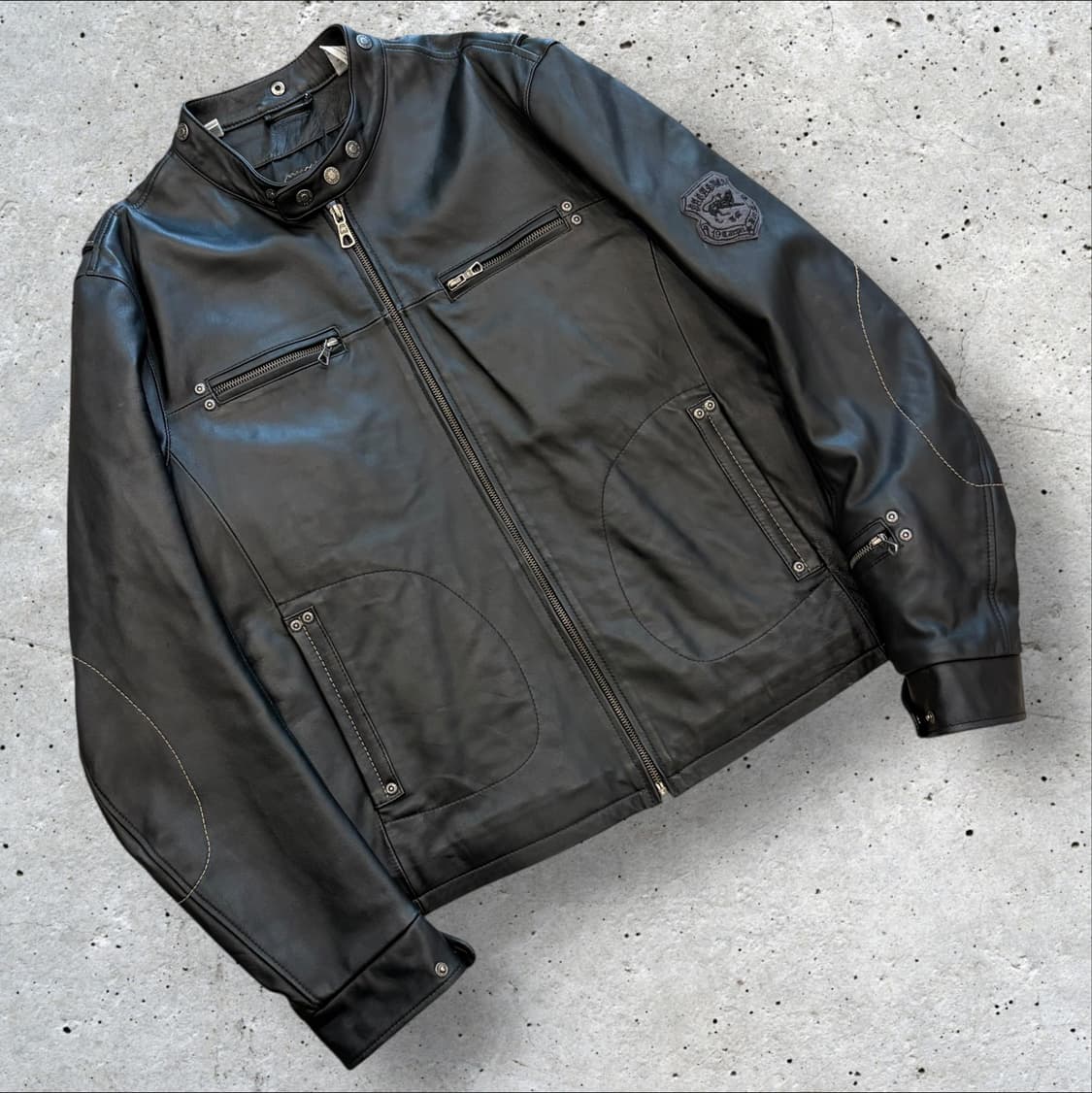 [XL] PARASUCO 파라수코 블랙 가죽 라이더 레더 자켓 C992 상품이미지1