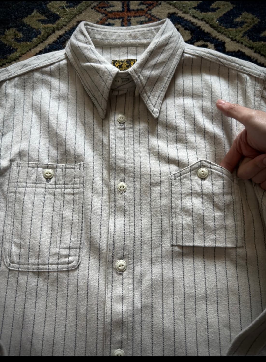 1940s Cushman Hickory Stripe work Shirt 상품이미지4