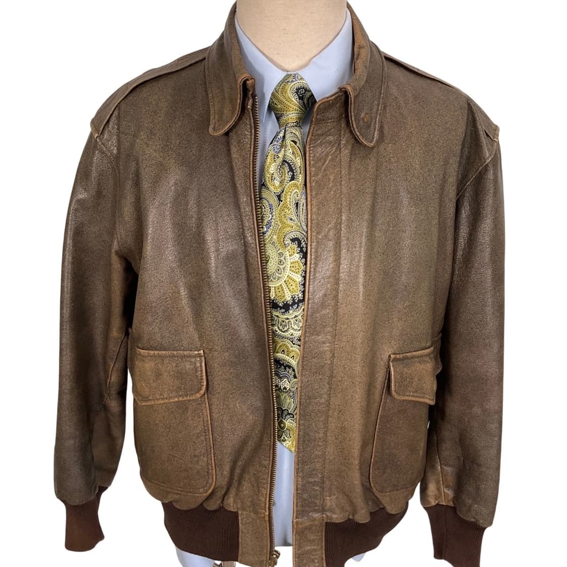 [L,42] 80년대 엘엘빈 고트스킨 a2자켓 상품이미지1