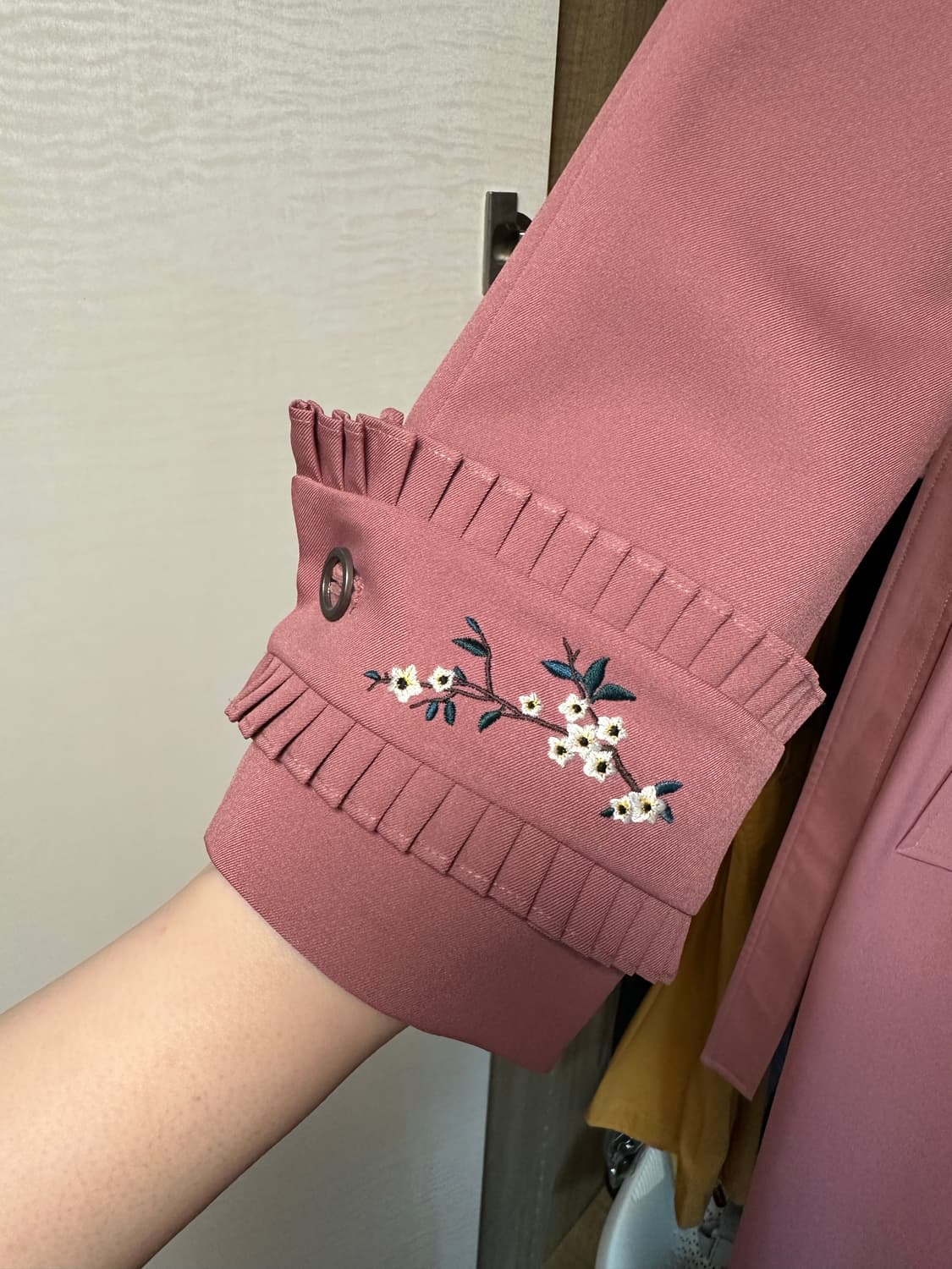 ohL(오엘) 여성 봄 트랜치코트 로즈핑크 상품이미지4