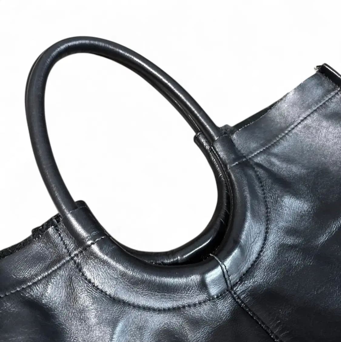 Ear PAPILLONNER 소가죽 토트백 이세이미야케의 재피니즈 스타일 상품이미지6