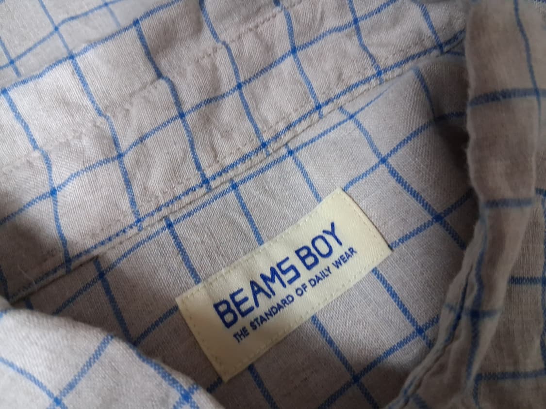BEAMS BOY 빔즈보이 크롭  린넨셔츠 95M 여성7788 상품이미지8