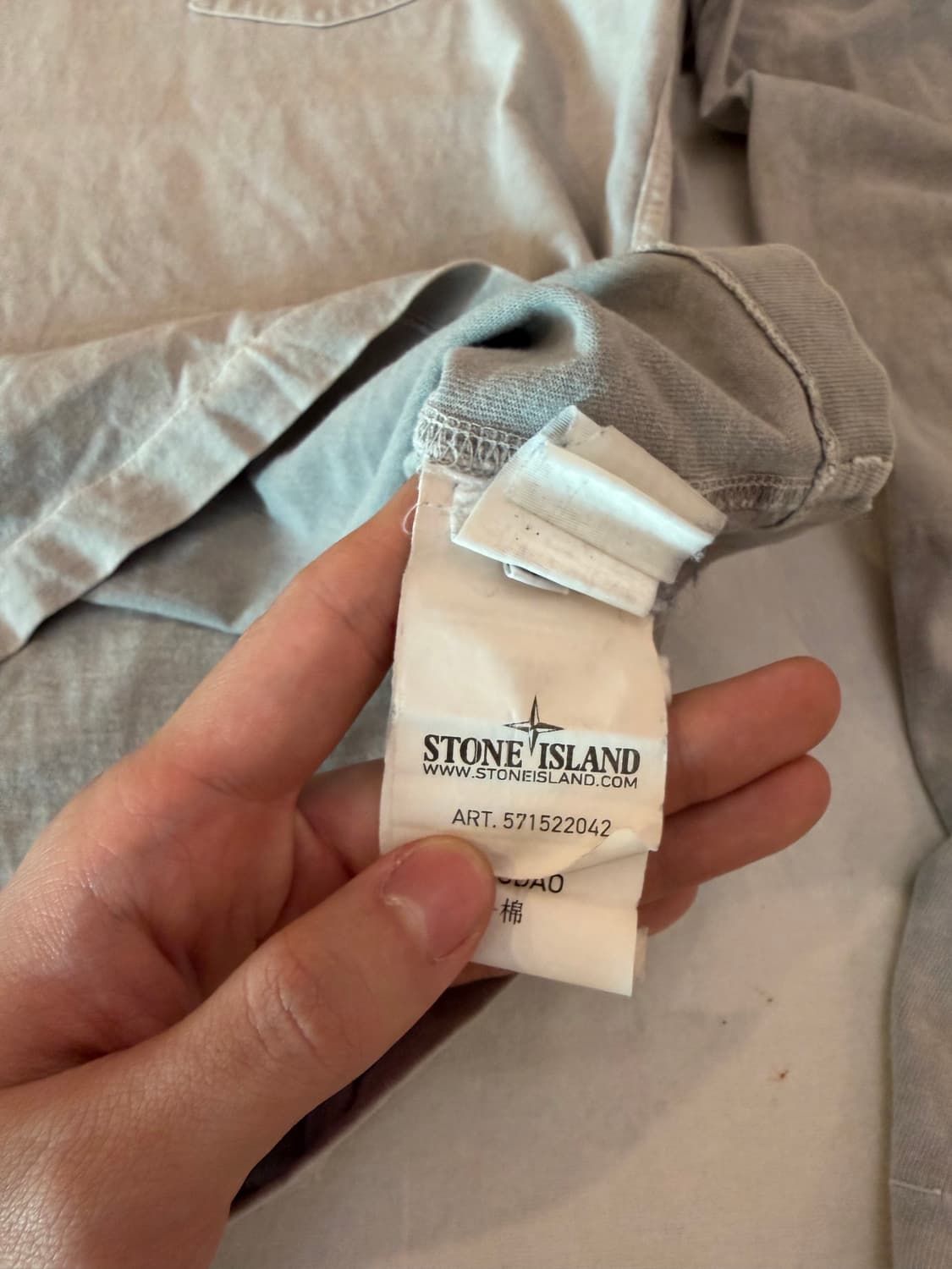 스톤아일랜드 12FW 가먼트 다이드 롱슬리브 그레이 상품이미지6