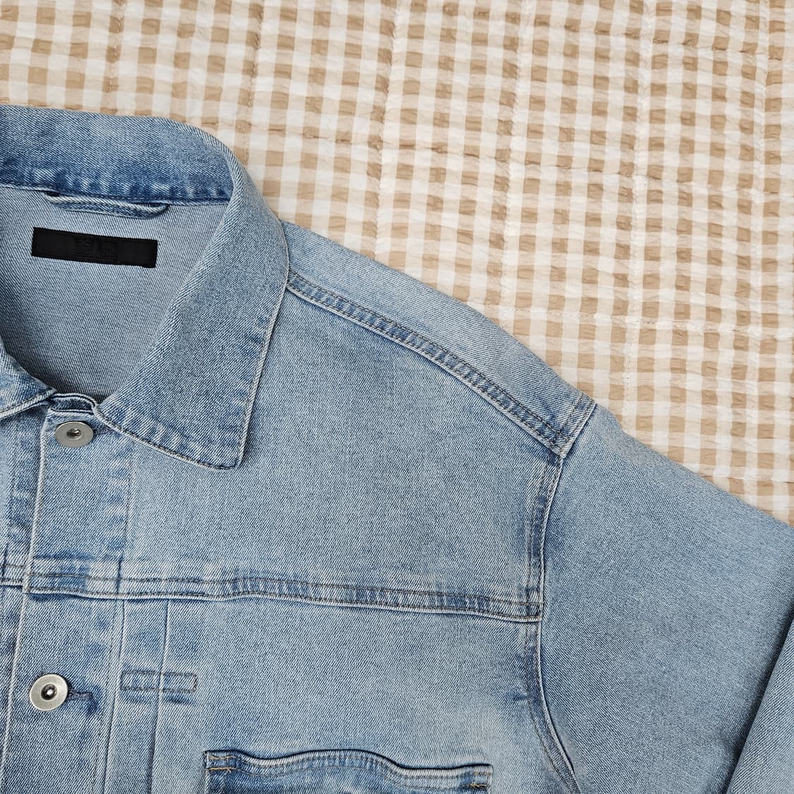 유니클로 오버핏 데님 청자켓 남자100~105 상품이미지3