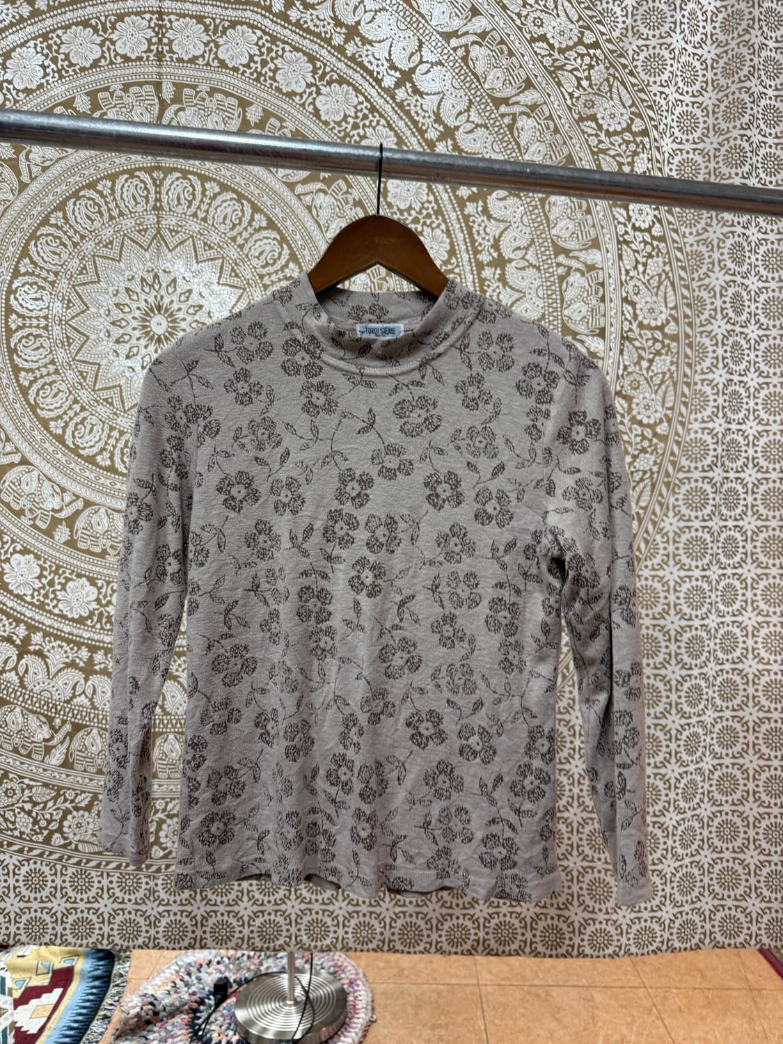 제페니즈 플라워패턴 반폴라 롱슬리브  상품이미지2