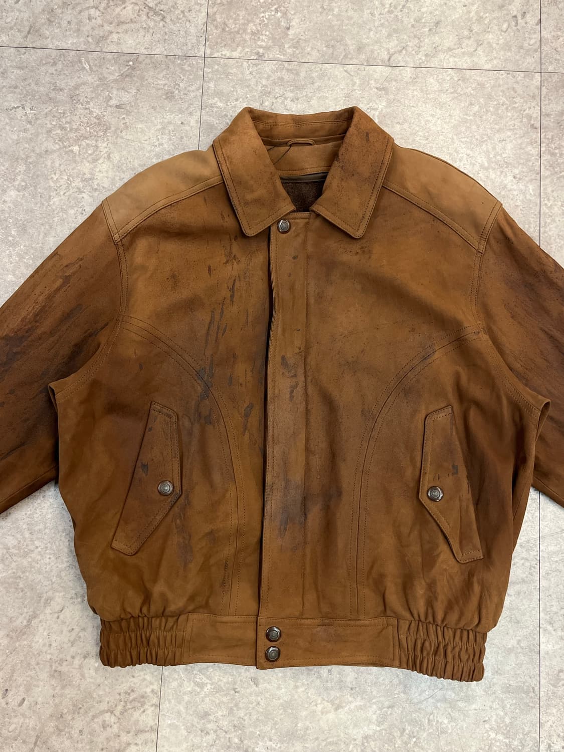 빈티지 양가죽 스웨이드 자켓 브라운 100 #csz2638 상품이미지5