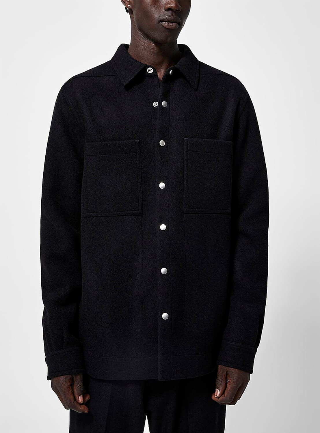 23fw 릭오웬스 펠트 곡선 밑단 오버셔츠 상품이미지6