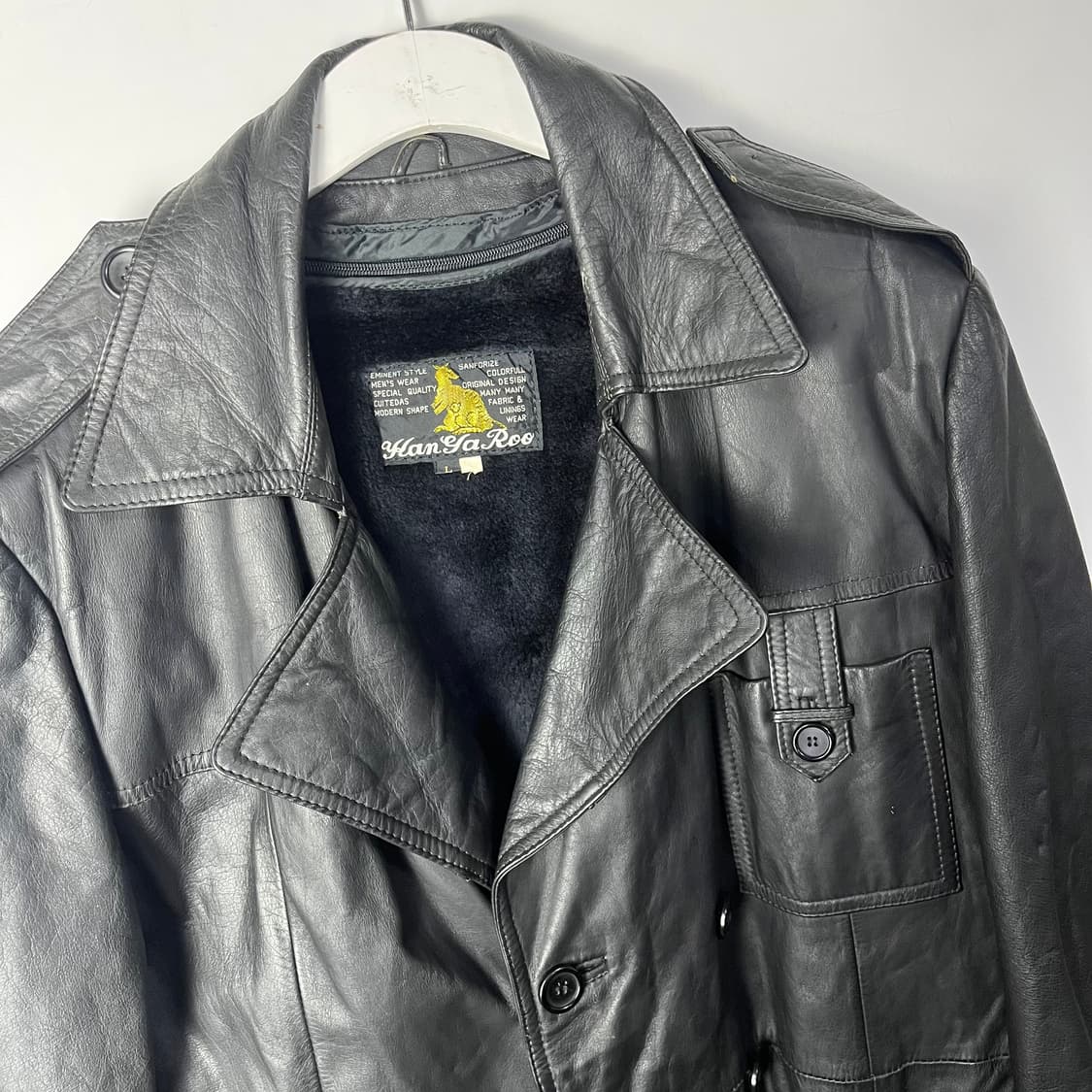 [JPN] 레더 더플 트렌치코트 (내피o) 상품이미지2