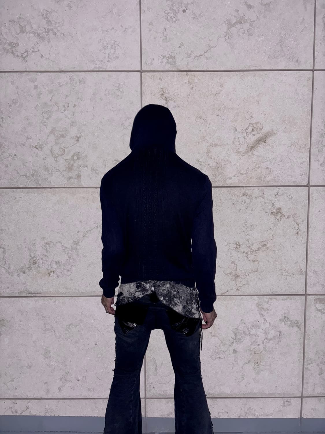“COMME CA MEN” Deep Navy Knit Detail Hoo 상품이미지9
