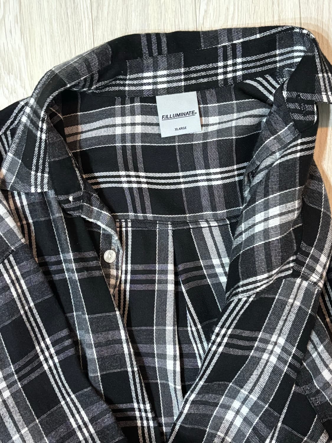 필루미네이트 오버핏 체크 셔츠 XL 상품이미지3
