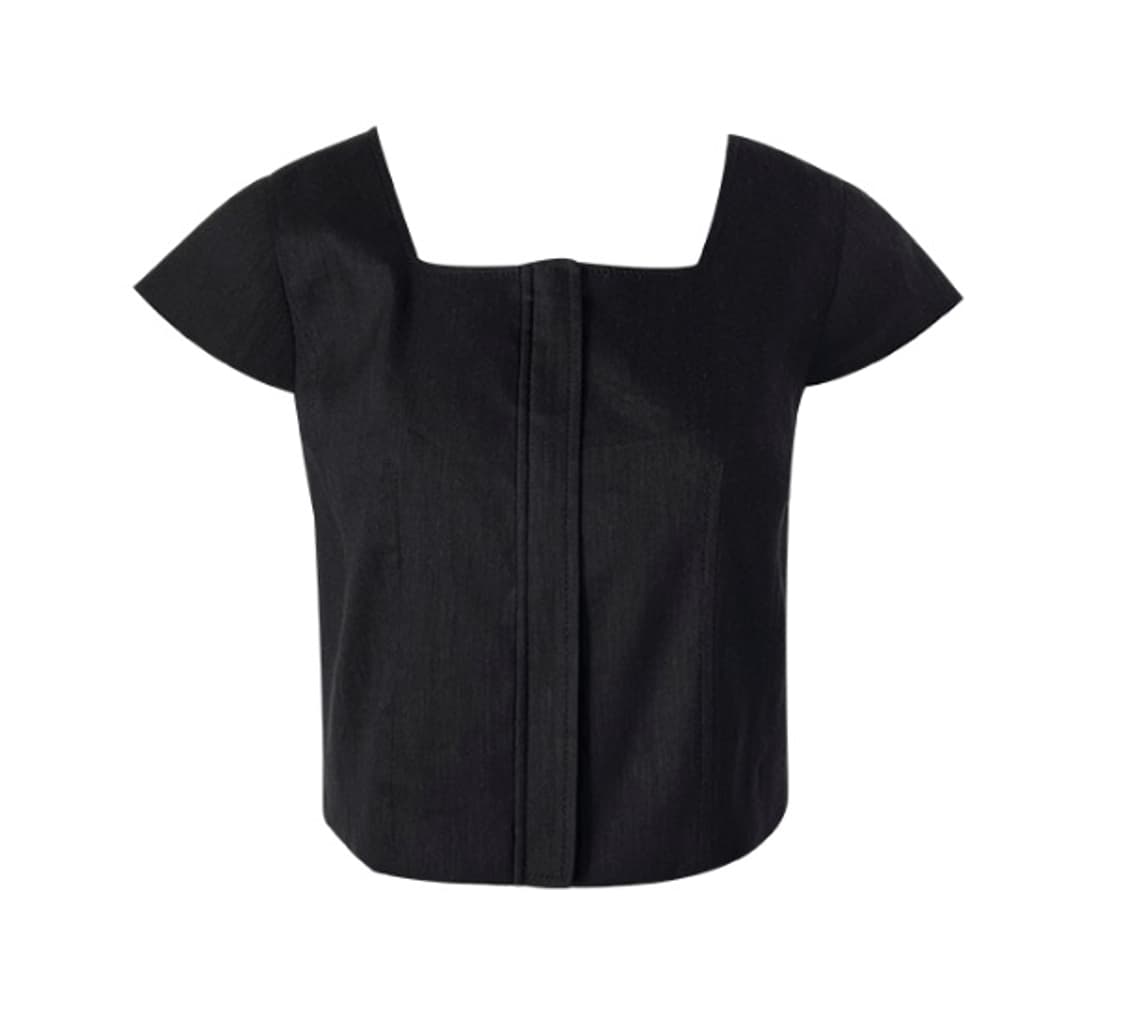 [브론] 린넨 스퀘어 자켓 (블랙 / M) 상품이미지1