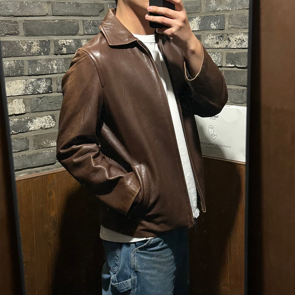 M) ZIONI 양가죽 자켓 브라운 상품이미지9