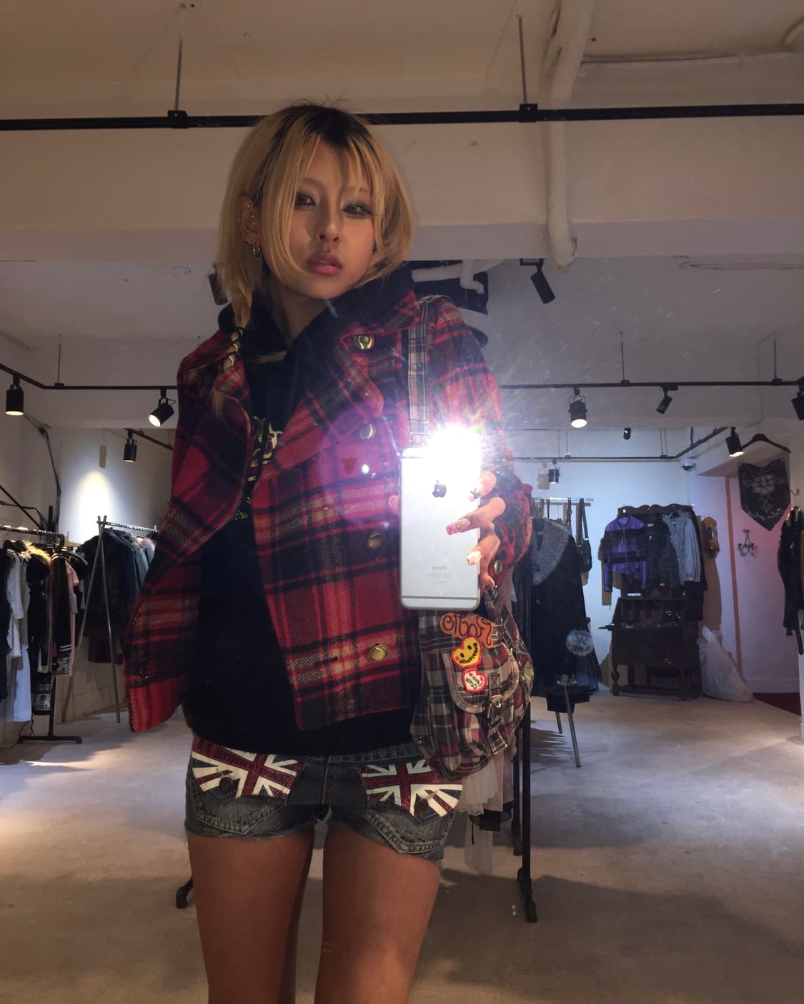 CORNFLAKE 유니온잭 데님 숏츠 상품이미지5