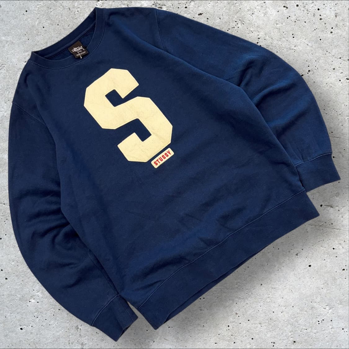 [S] 00s 스투시 S 로고 네이비 맨투맨 B599 상품이미지1