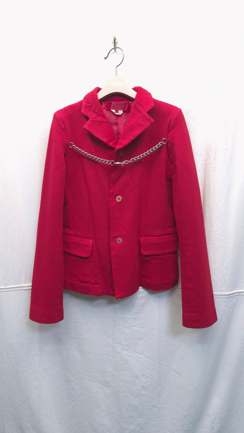 꼼데가르송 레드 체인 장식 자켓 상품이미지1