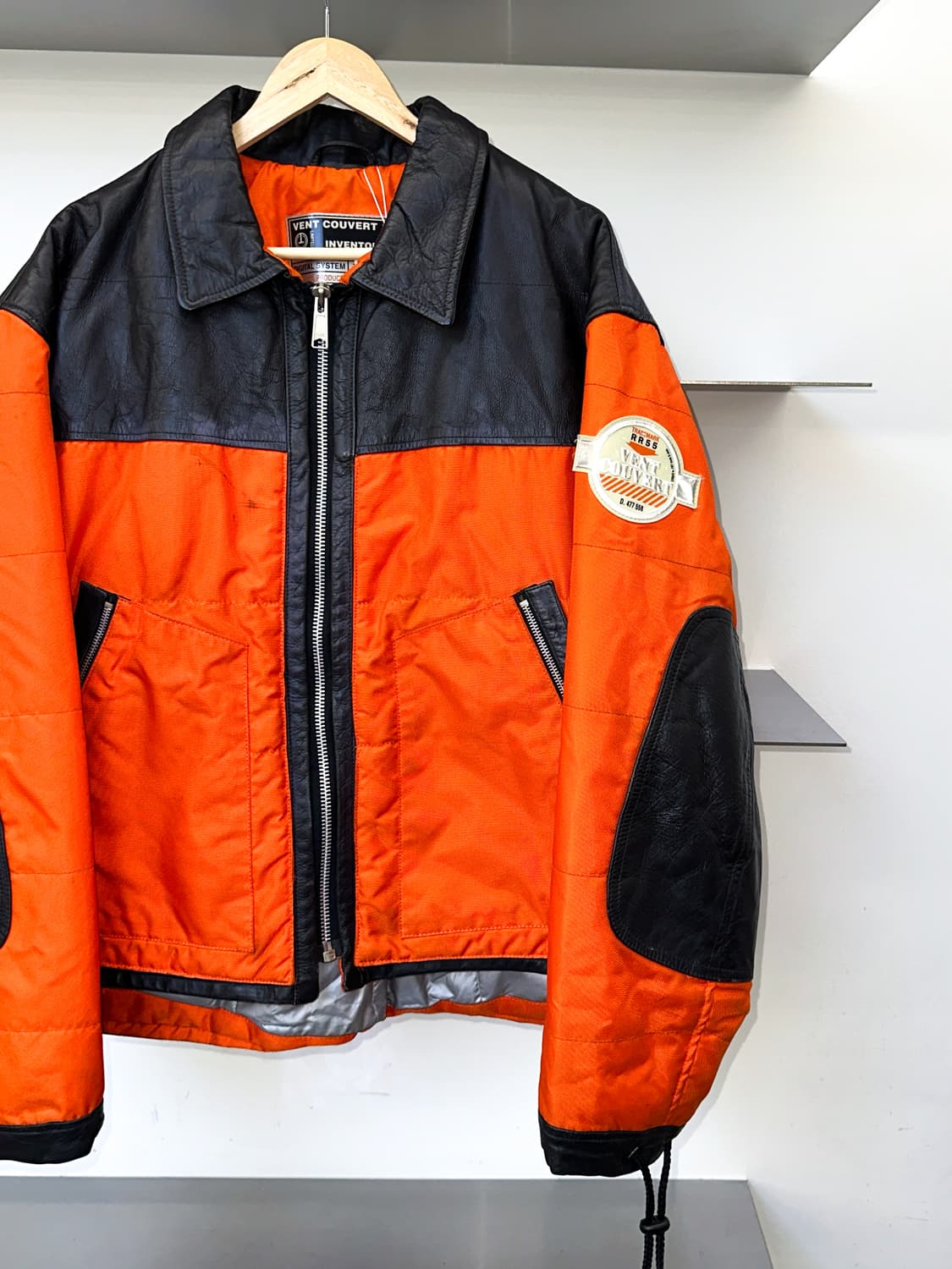 방트 쿠베르 90s 나일론 레더 모터사이클 자켓 상품이미지2