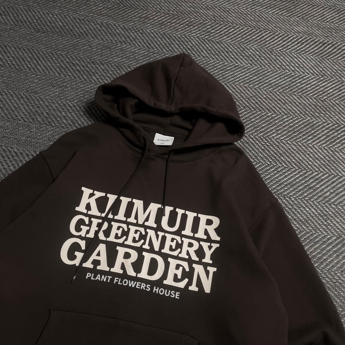 KIIMUIR 레터링 빅로고 박시핏 후드 티셔츠o 5565 상품이미지2