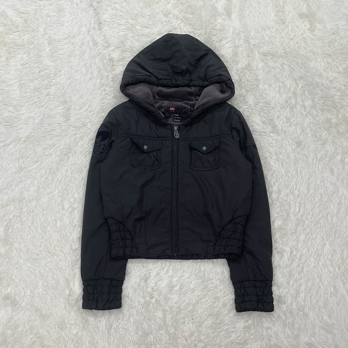 디젤 Diesel 크롭 후드 점퍼 상품이미지2