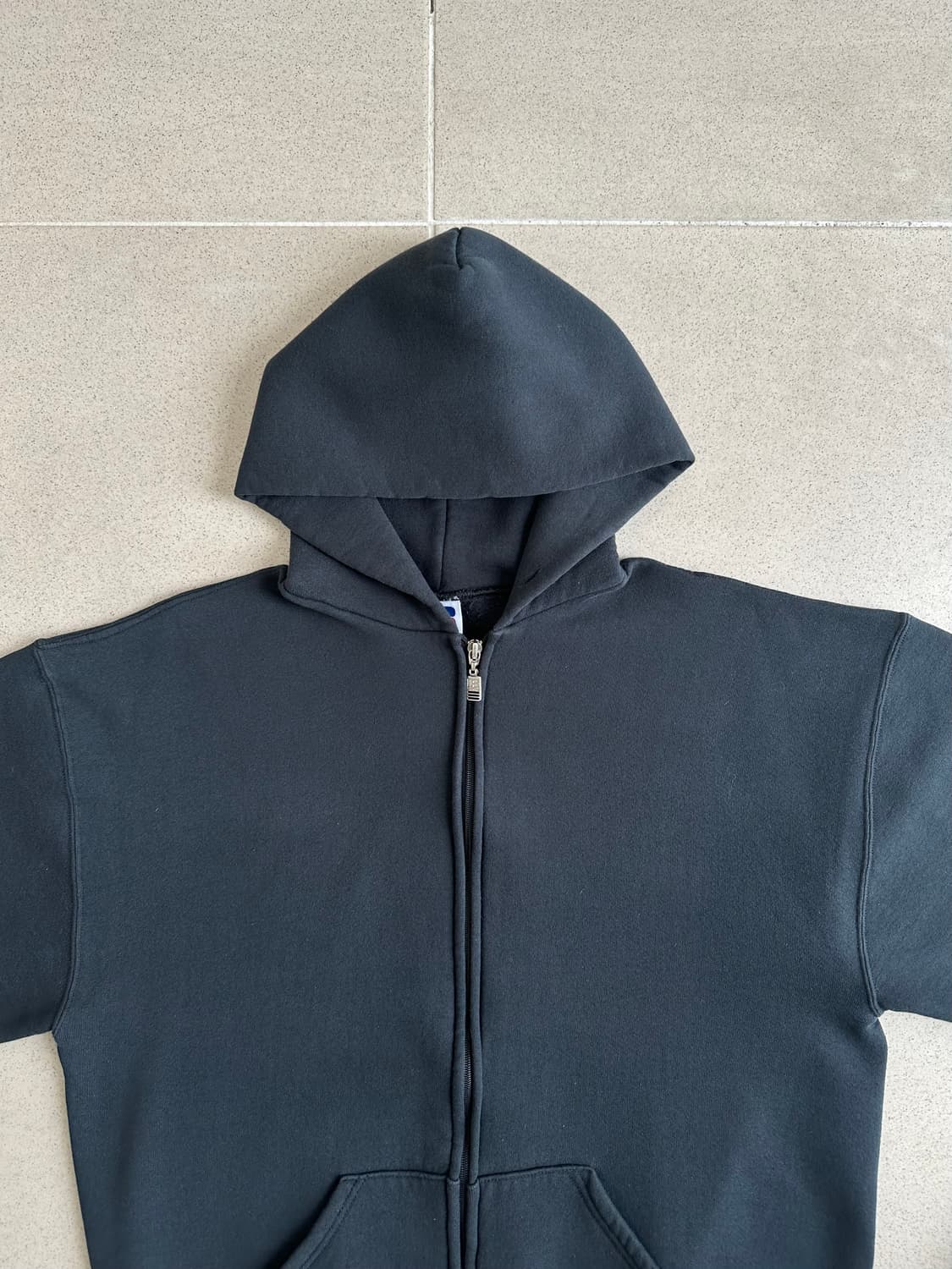 90s 빈티지 러셀 후드집업 블랙 L 상품이미지4