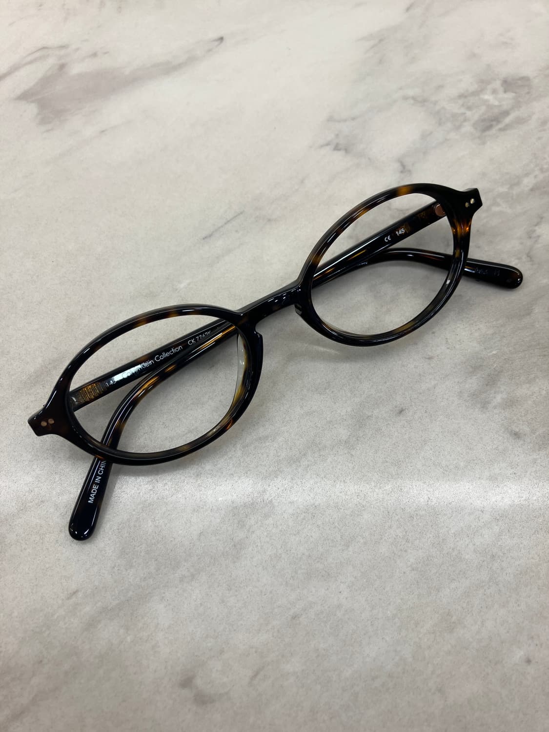 캘빈 클라인 CK 레오파드 오벌 뿔테 안경 상품이미지1