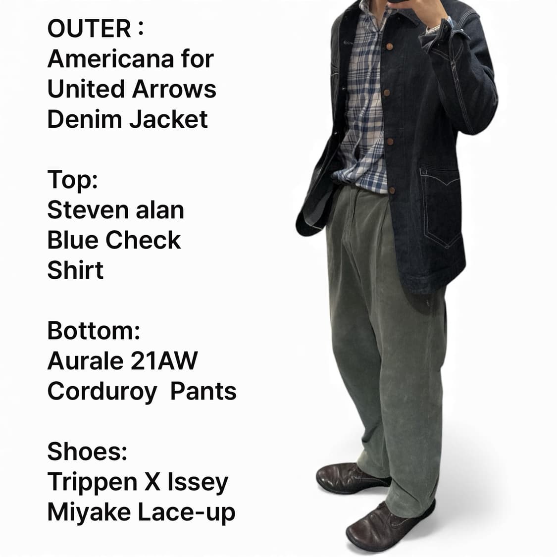 Steven Alan Blue Check Shirt 상품이미지7