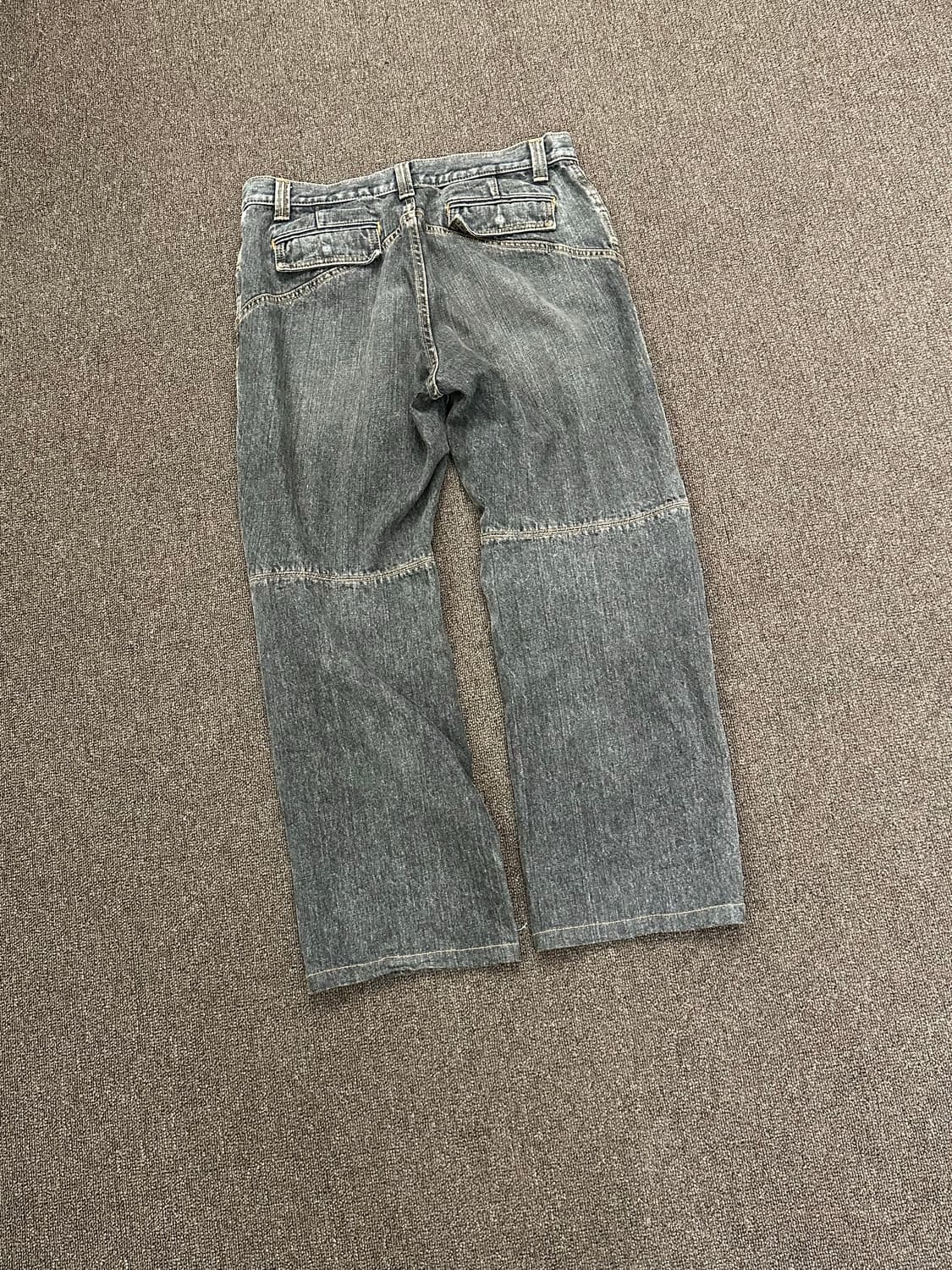 XL)Japanese vintage 흑청 와이드 데님팬츠 상품이미지4