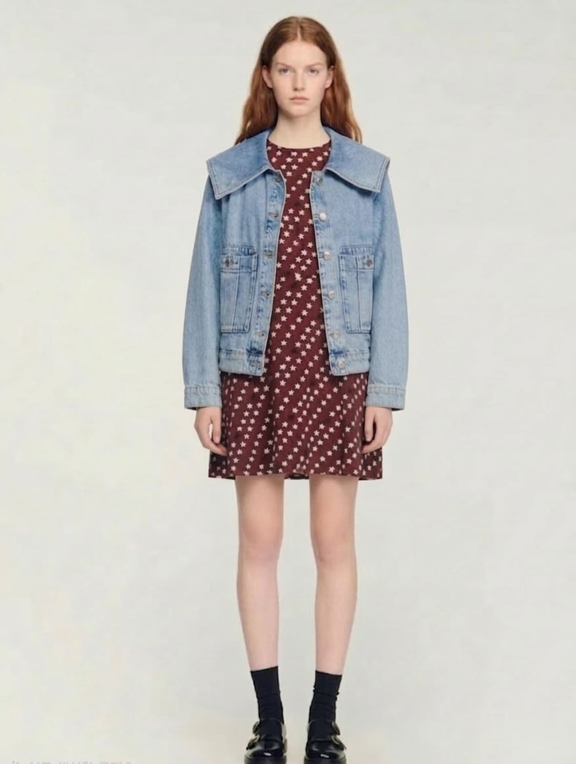 산드로 슈팅스타 실크100 미니원피스 1사이즈 상품이미지2