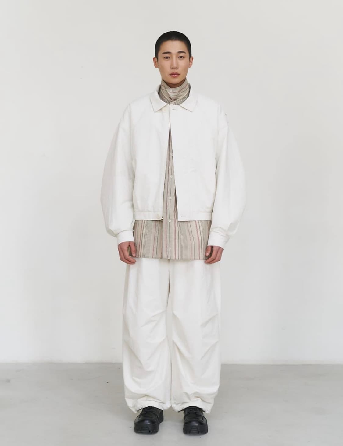 아모멘토 코튼 나일론 패디드 점퍼 m 상품이미지1