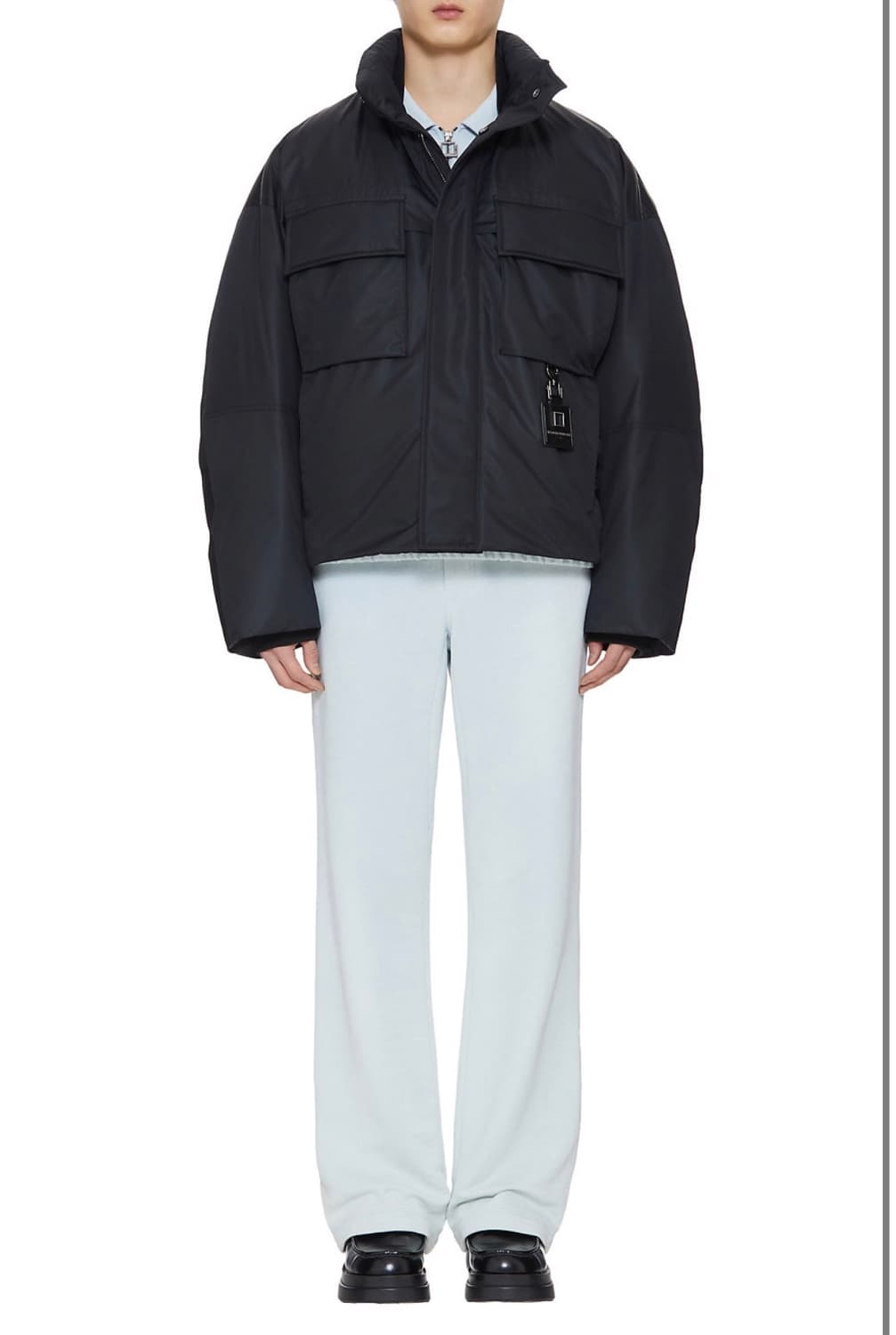 (48) 22fw 우영미 하이넥 구스다운 패딩 점퍼 블랙 상품이미지5