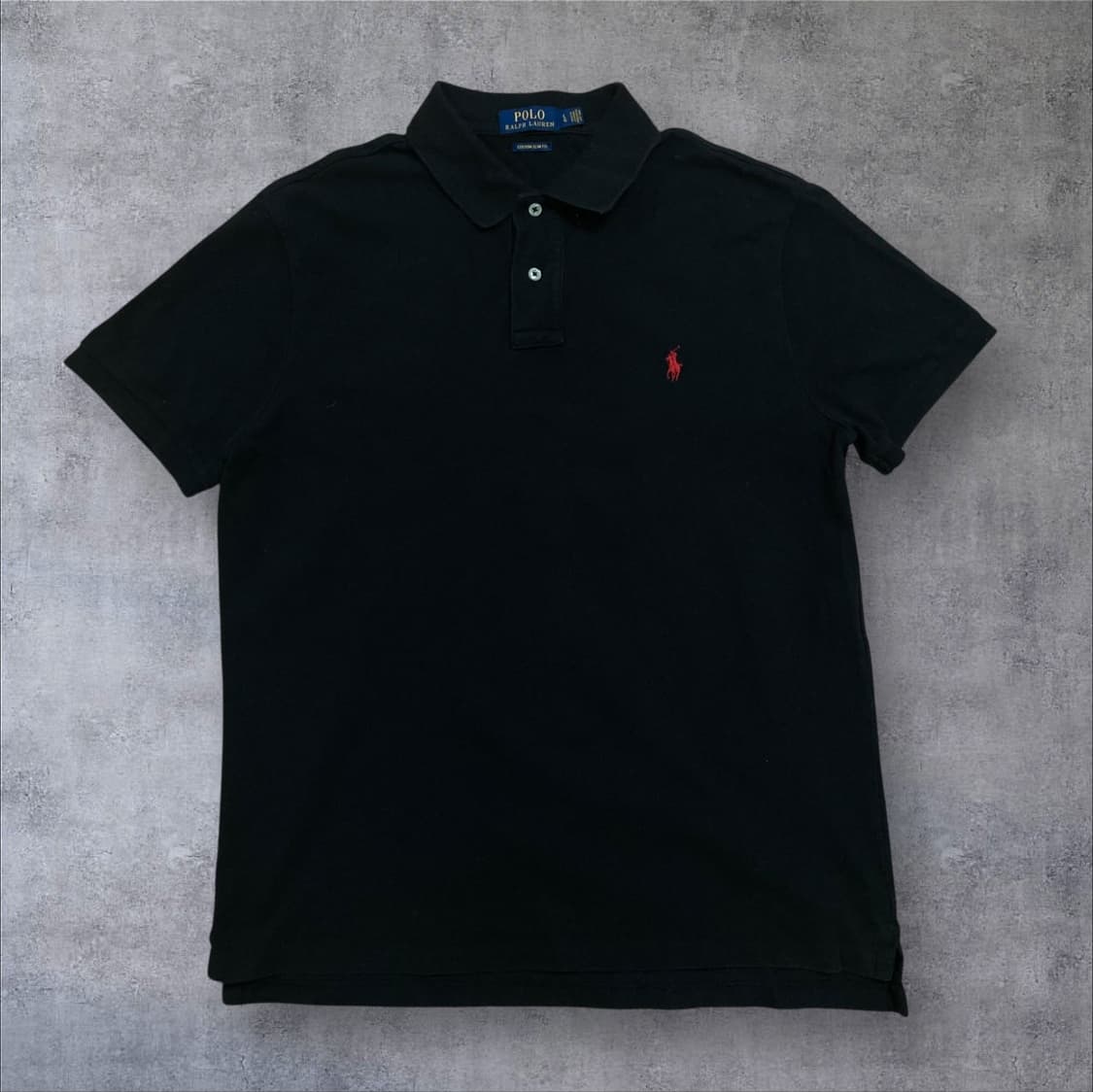 폴로 랄프로렌 스몰 포니 로고 블랙 미니멀 카라 반팔티 상품이미지1