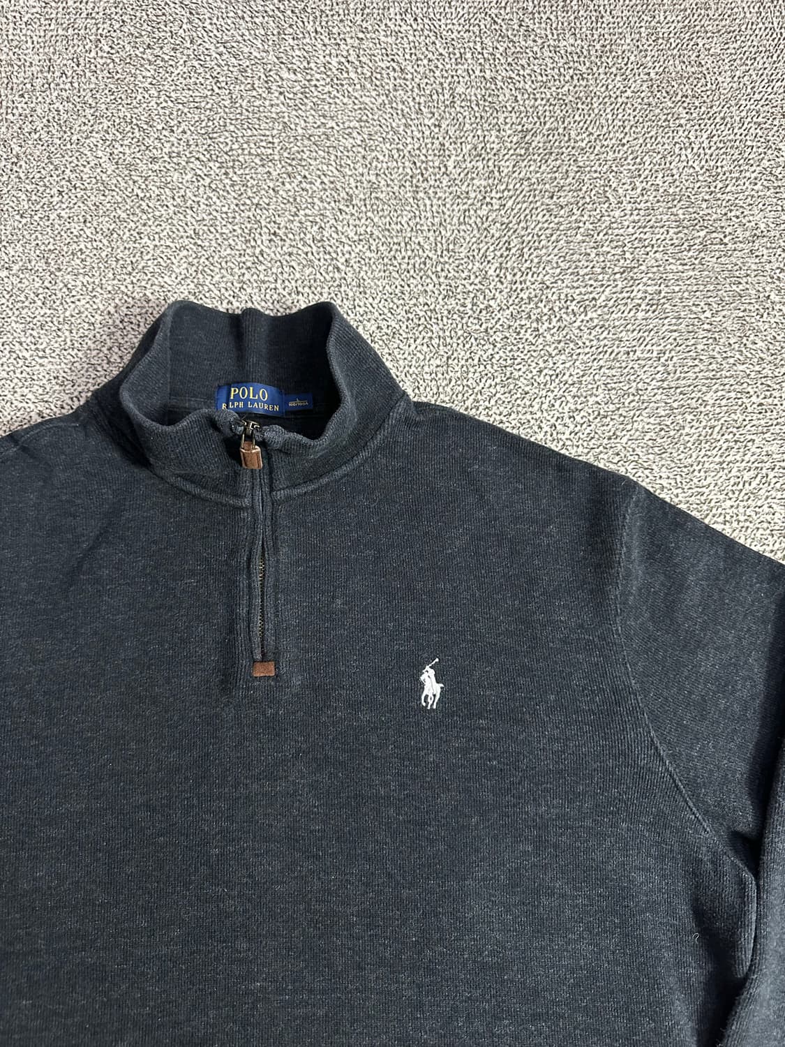 폴로 랄프로렌 하프집업 니트 차콜 L 상품이미지2