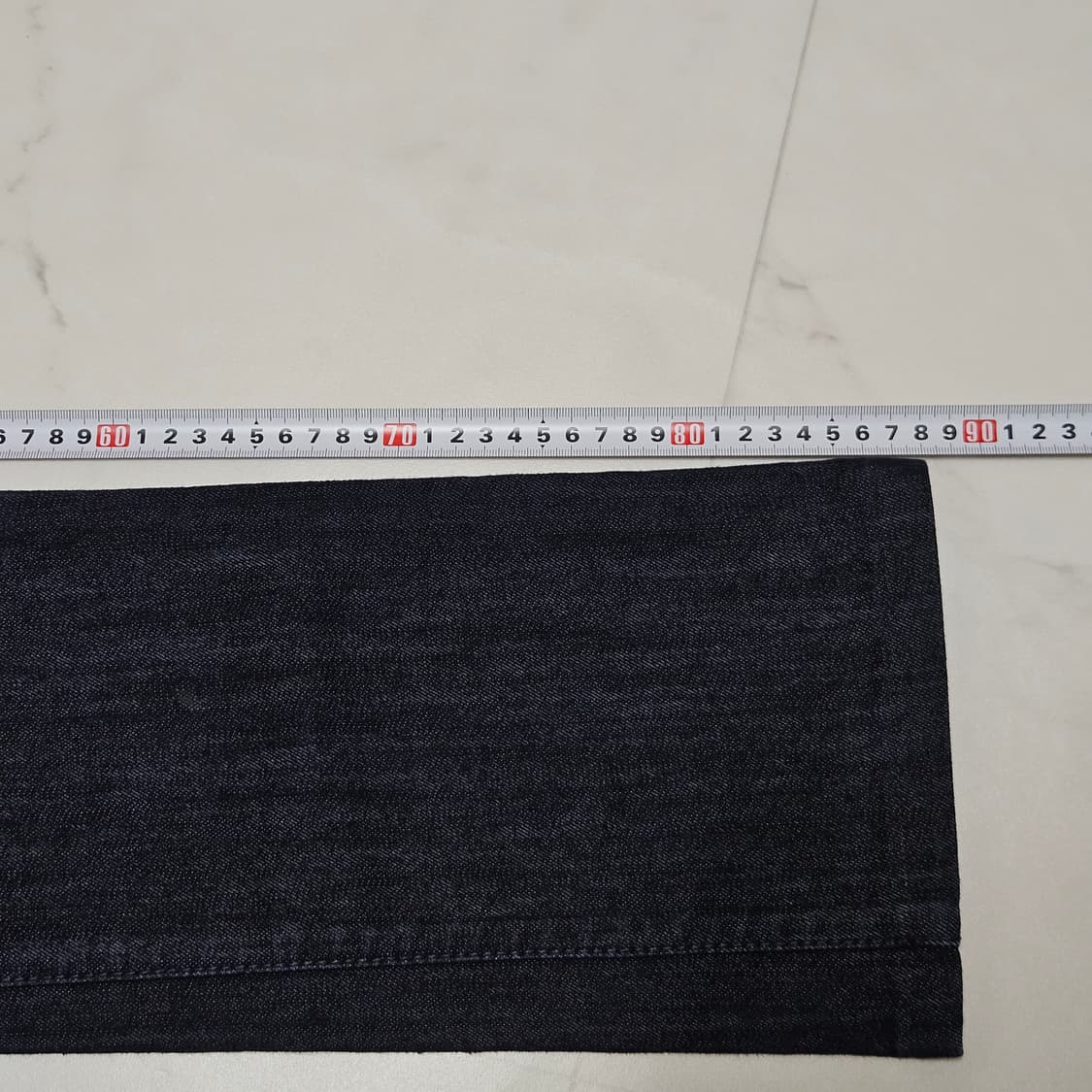 27 게스 큐빅 세미 부츠컷 진청 데님팬츠 상품이미지8