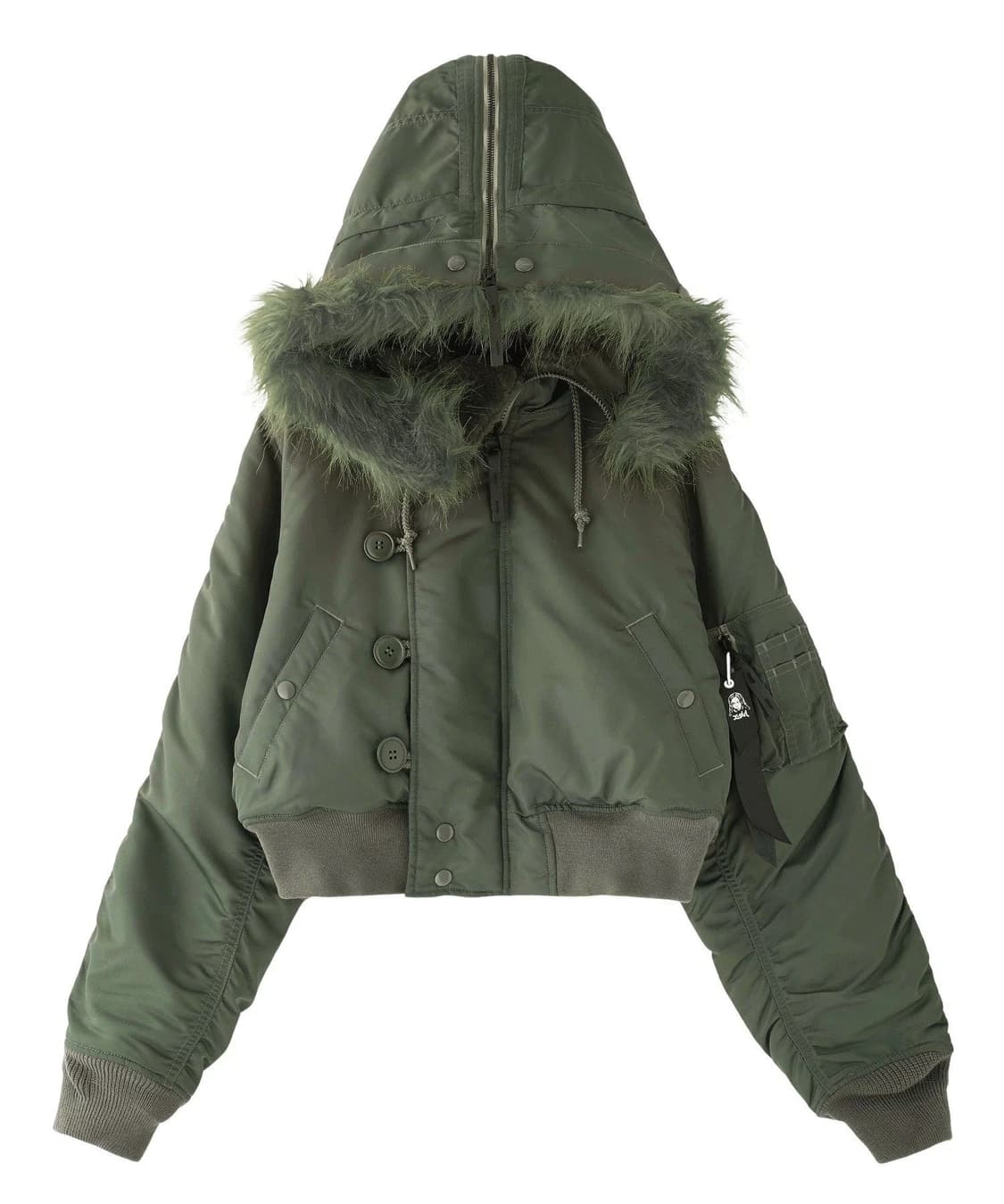 알파 인더스트리 x x-girl 엑스걸 숏 n2b 카키 s 상품이미지4