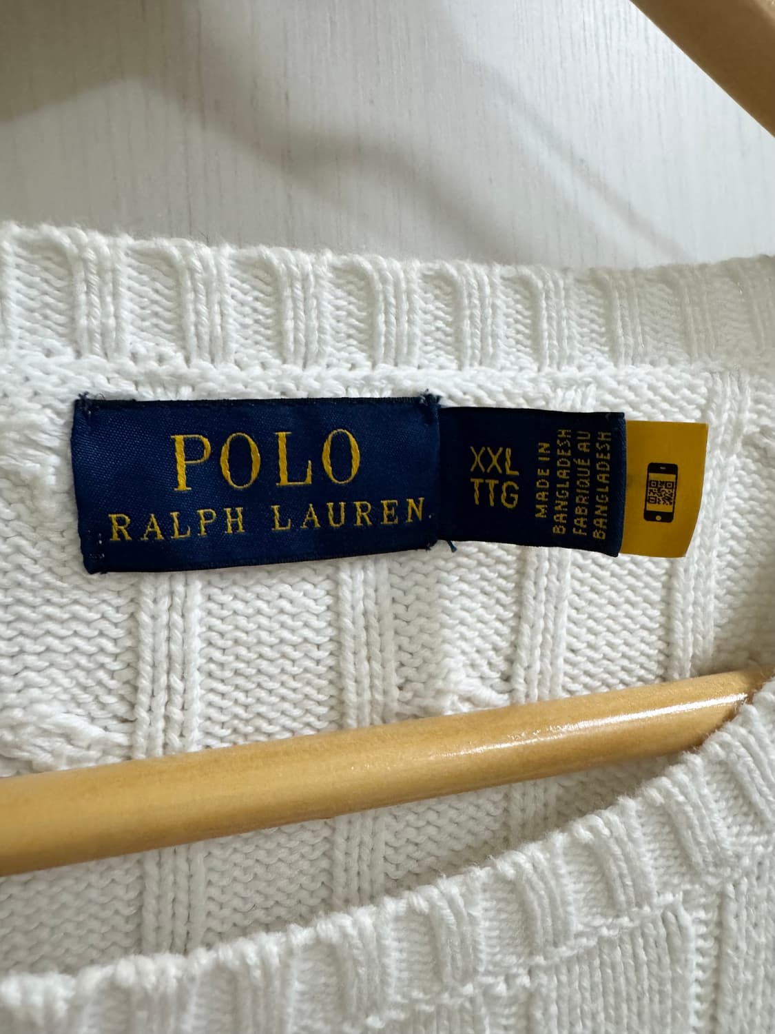폴로 랄프로렌 케이블 니트 화이트 상품이미지3