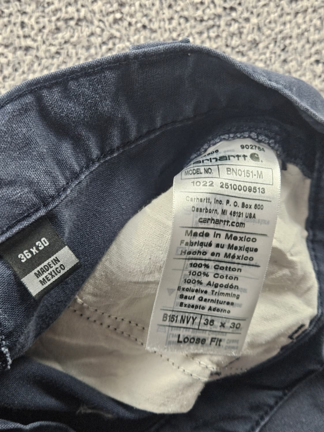 칼하트 코튼 카펜터 워크 팬츠 ( 36X30 ) / 11327 상품이미지7