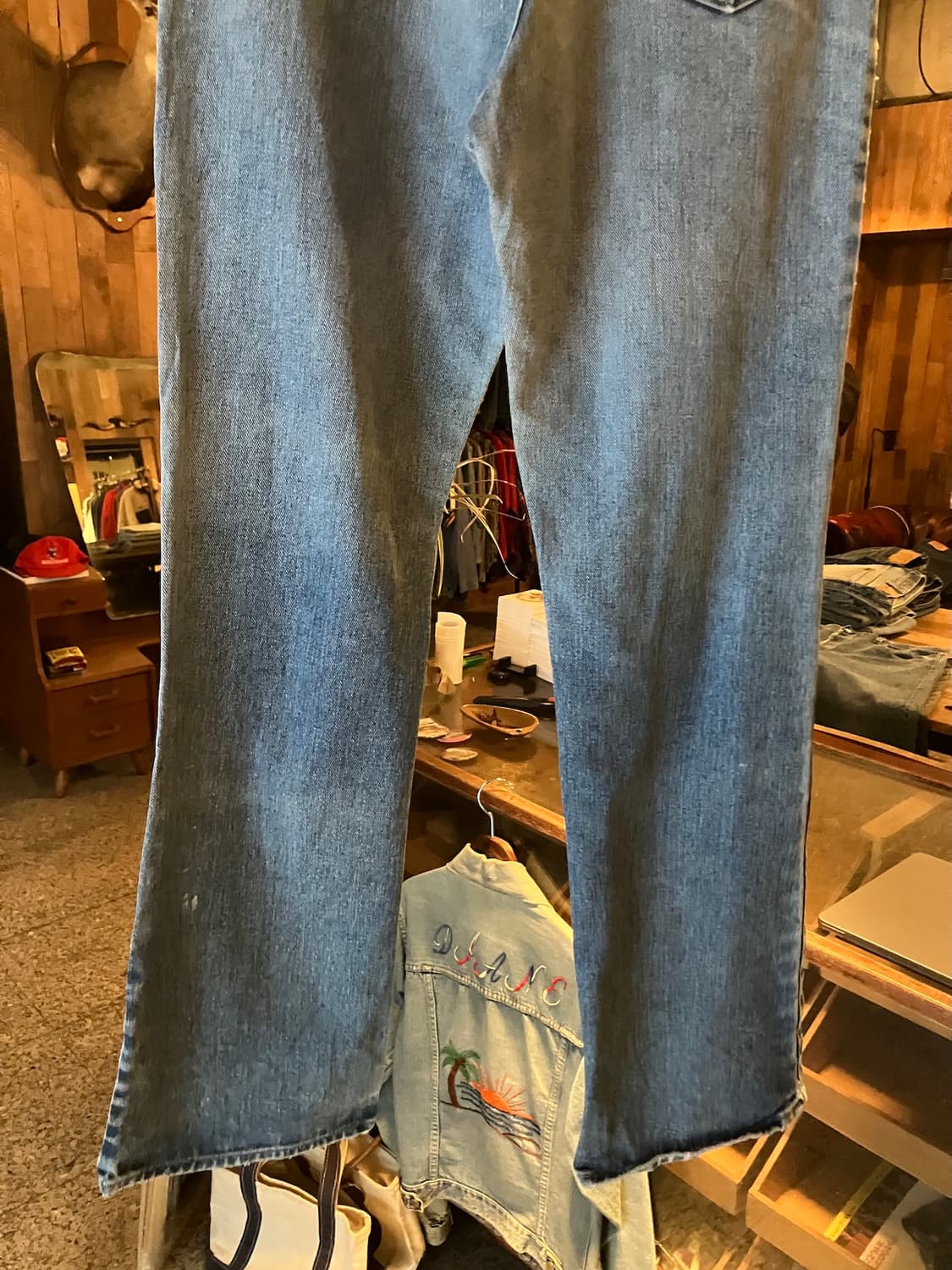80s USA 빈티지 LEE 리 라이더스 202 부츠컷 데님 팬츠 상품이미지7