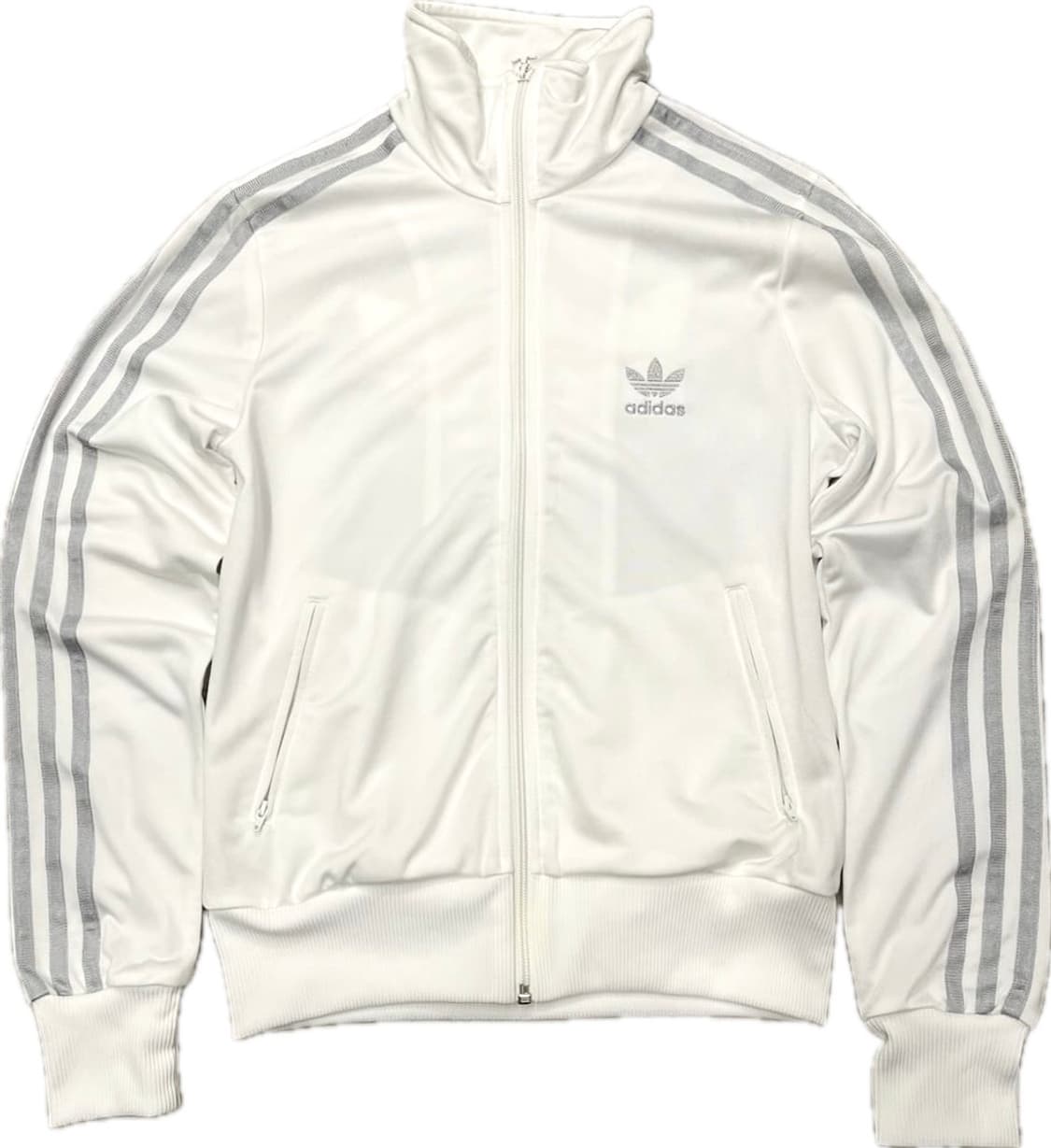 아디다스 희귀 흰은 화이트 실버 크롭 져지 트랙탑 상품이미지1