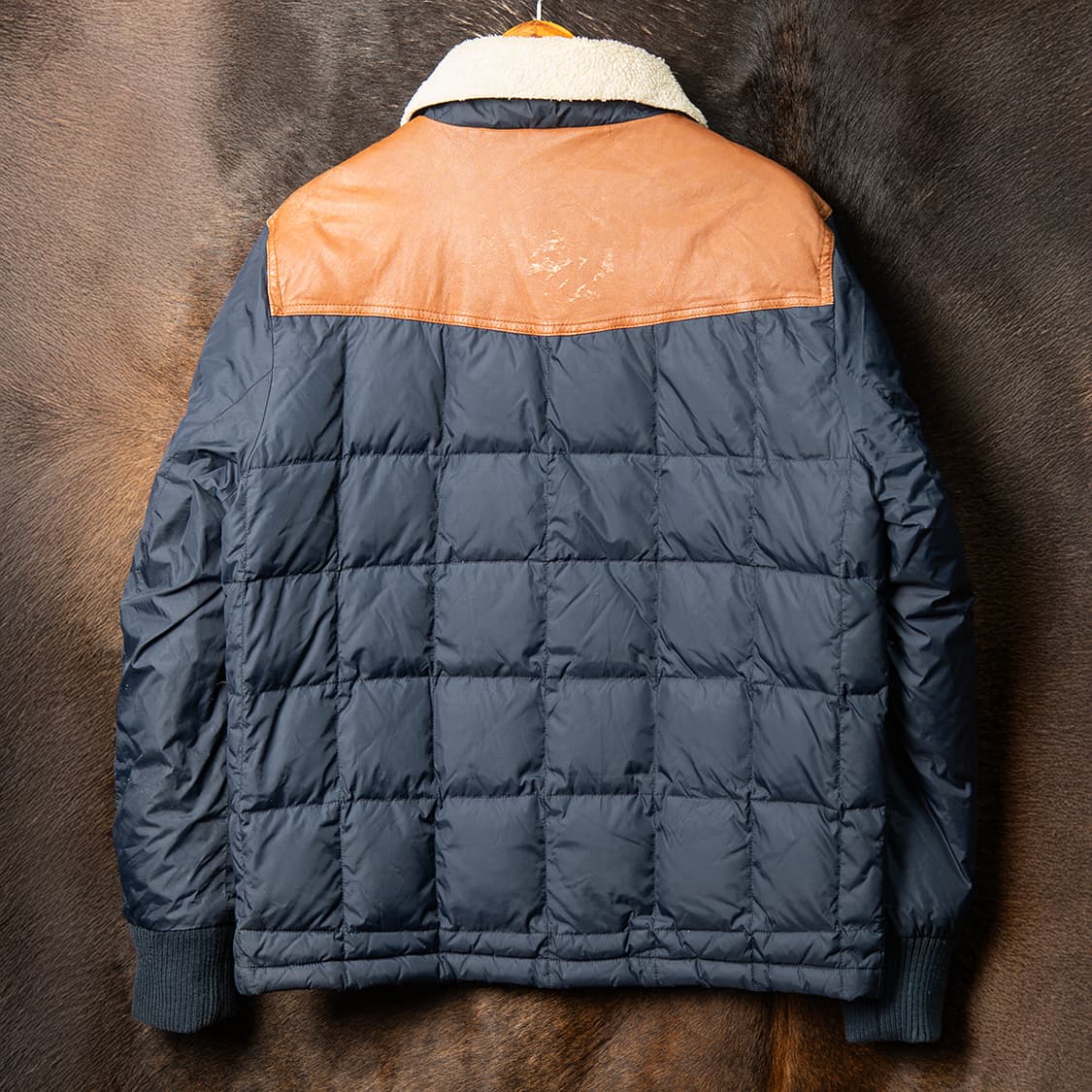 [103] 90s~ Schott 웨스턴 레더요크 다운자켓  상품이미지6