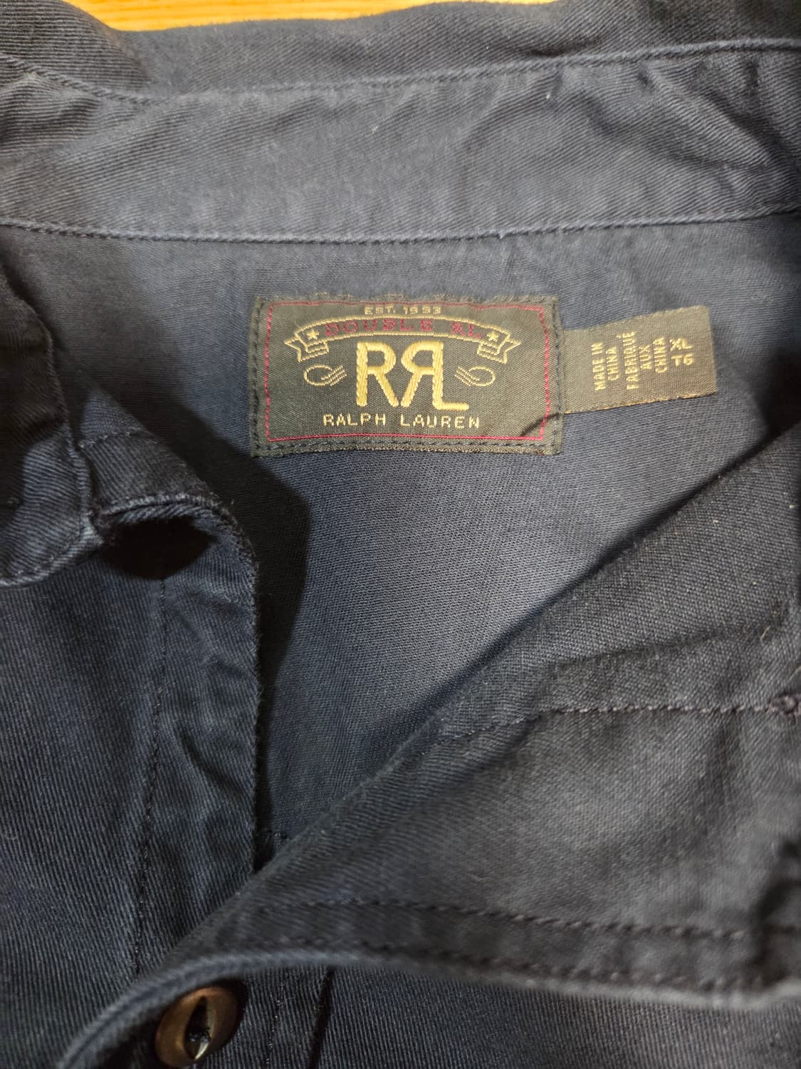 rrl 코튼린넨 네이비 셔츠 XL 상품이미지3