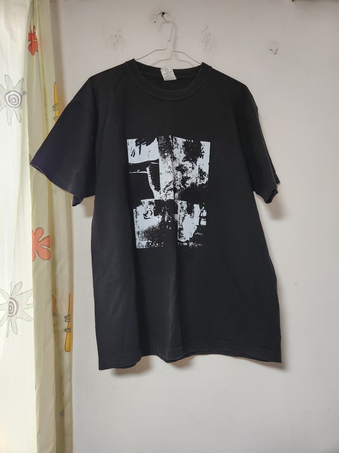 검정색 프린팅 남성 반팔 티셔츠100~105 상품이미지1