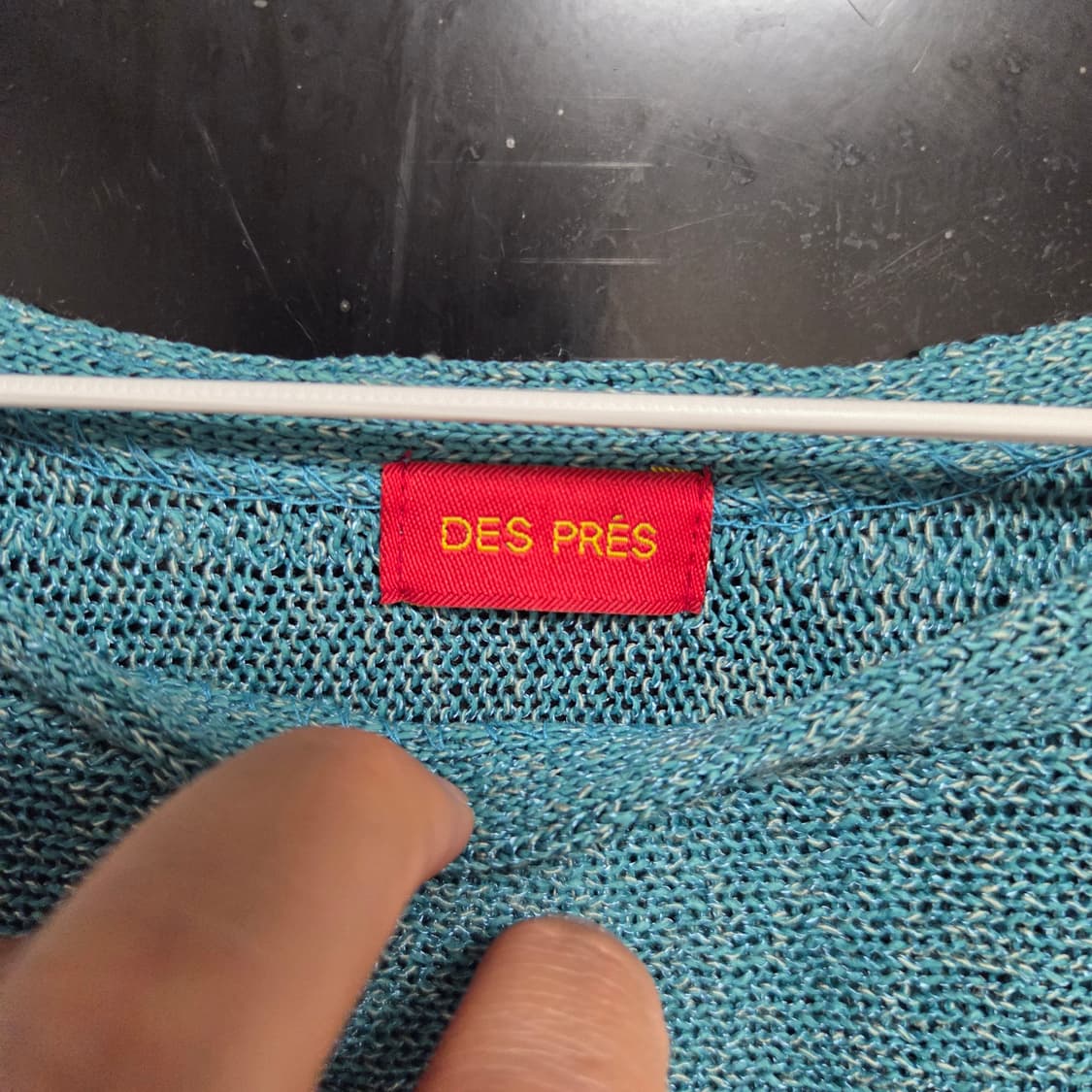 일본제 Des Pres 니트 반팔 티셔츠 S-M 상품이미지4