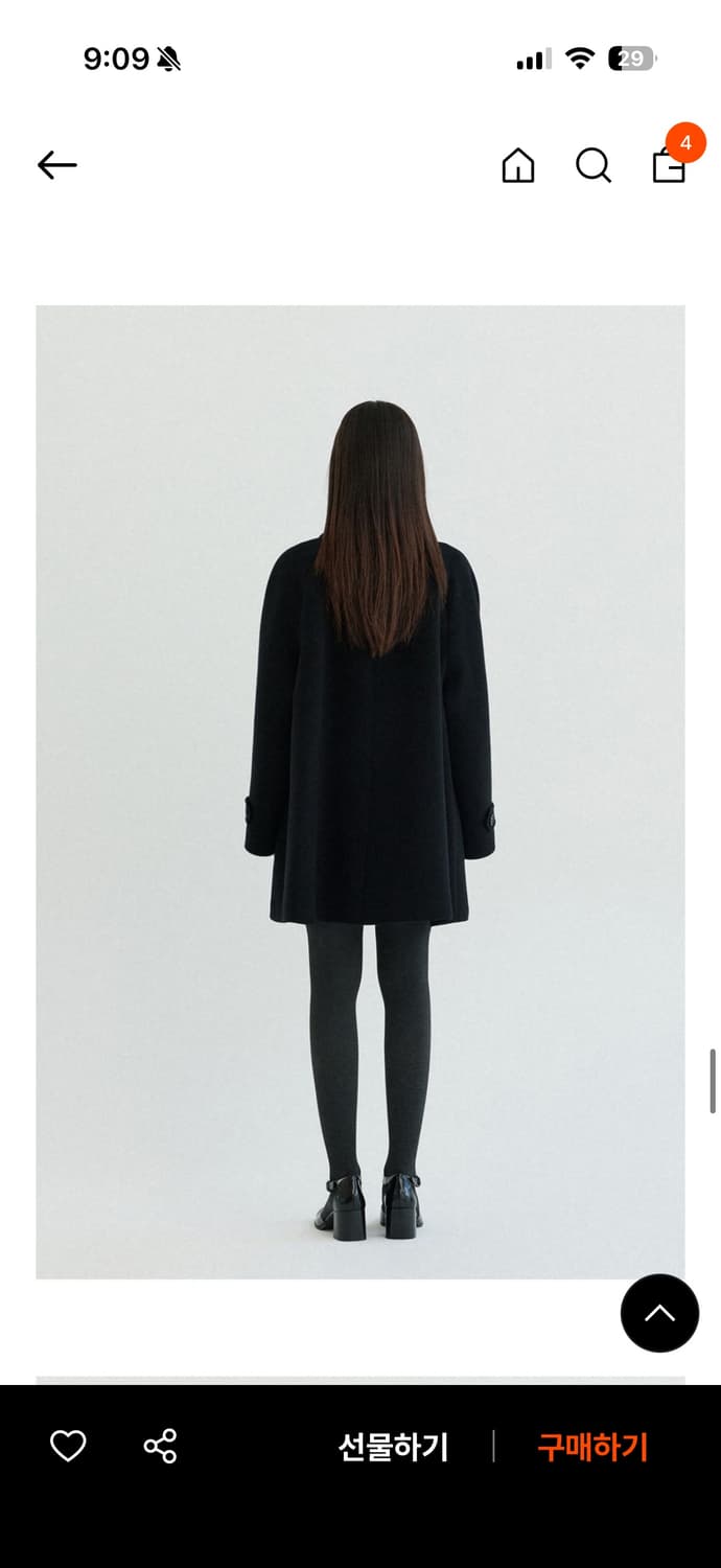 스프링크로커스 하프 발마칸 코트 블랙 상품이미지7