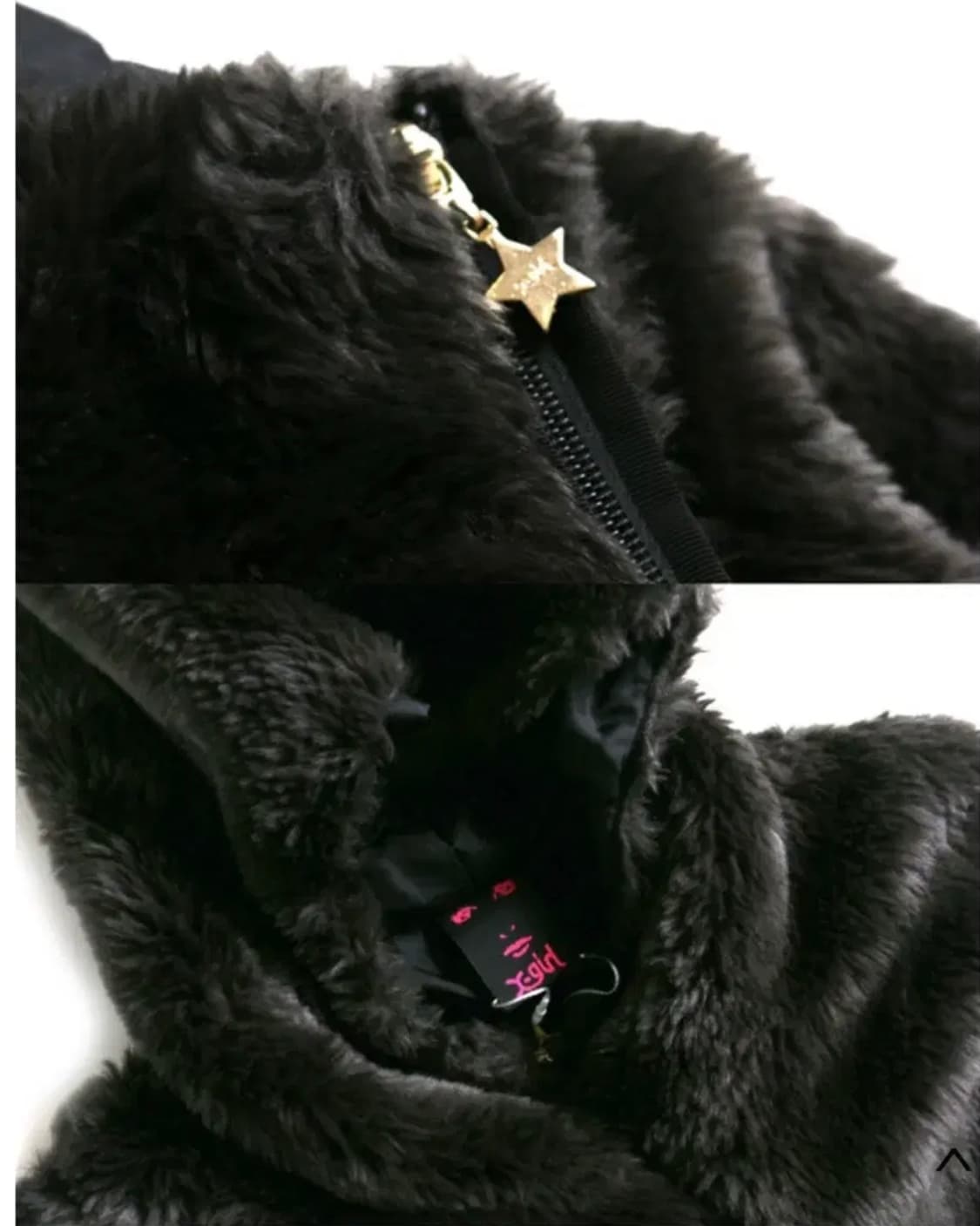 엑스걸 퍼 자켓 차콜 상품이미지2