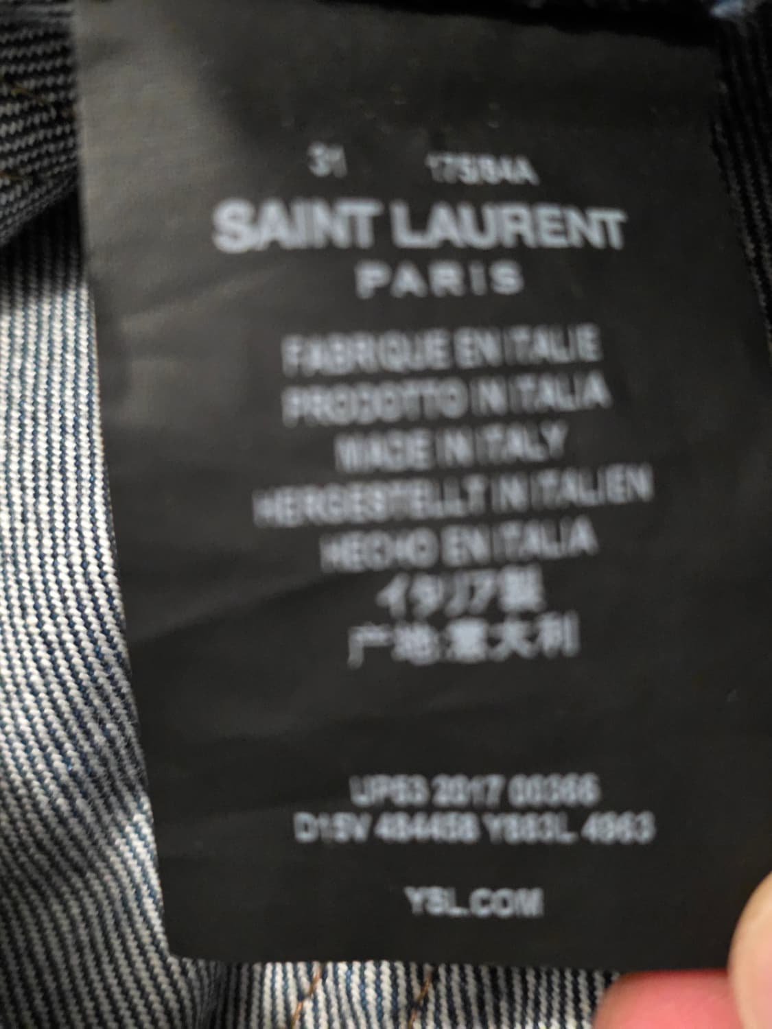 생로랑 별 장식 데님 팬츠 31 상품이미지6